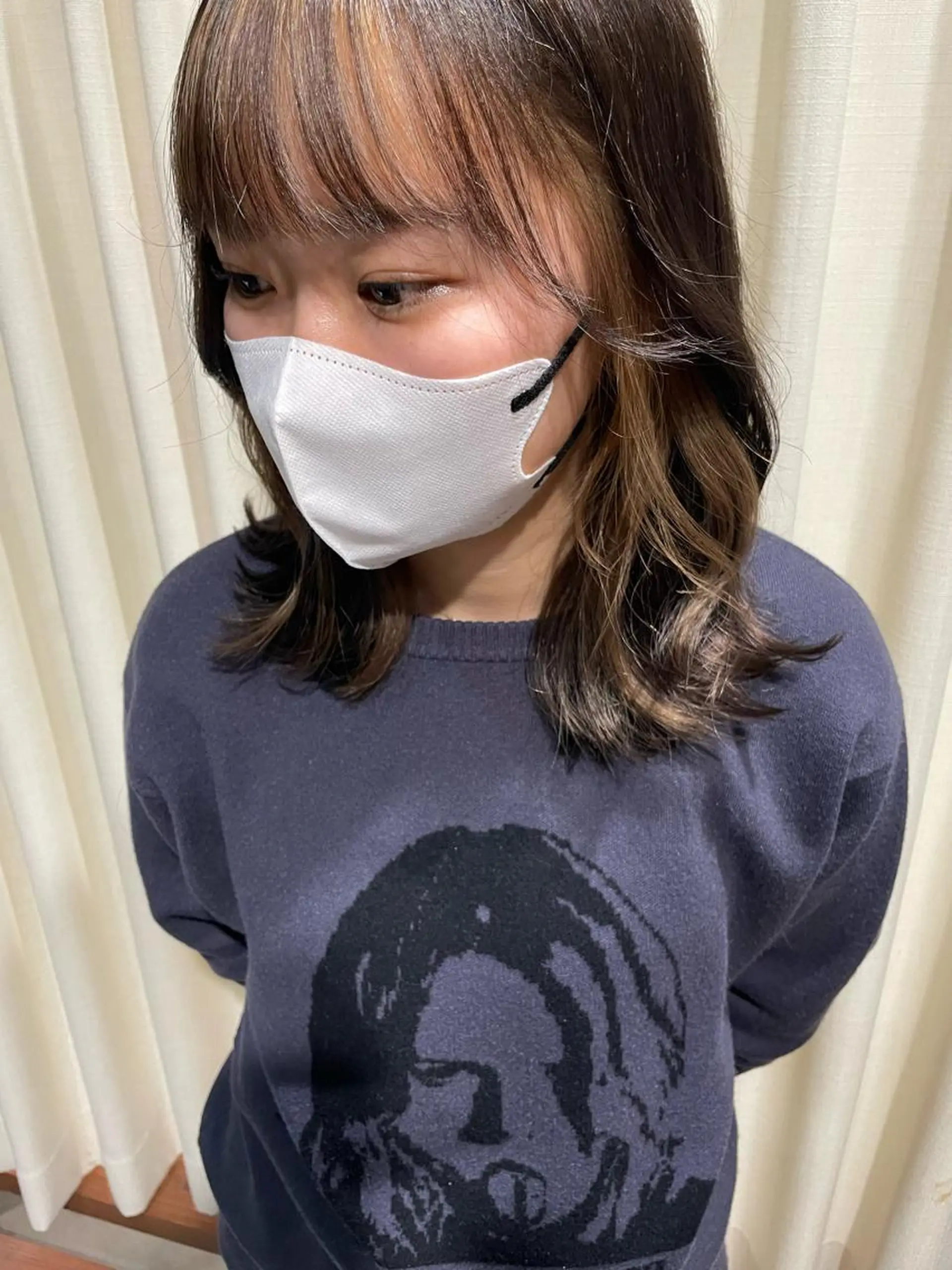 ミディアム ヘアカラー トリートメント 羽田翔大/ブリーチ/ ボブカット/店長のヘアスタイル