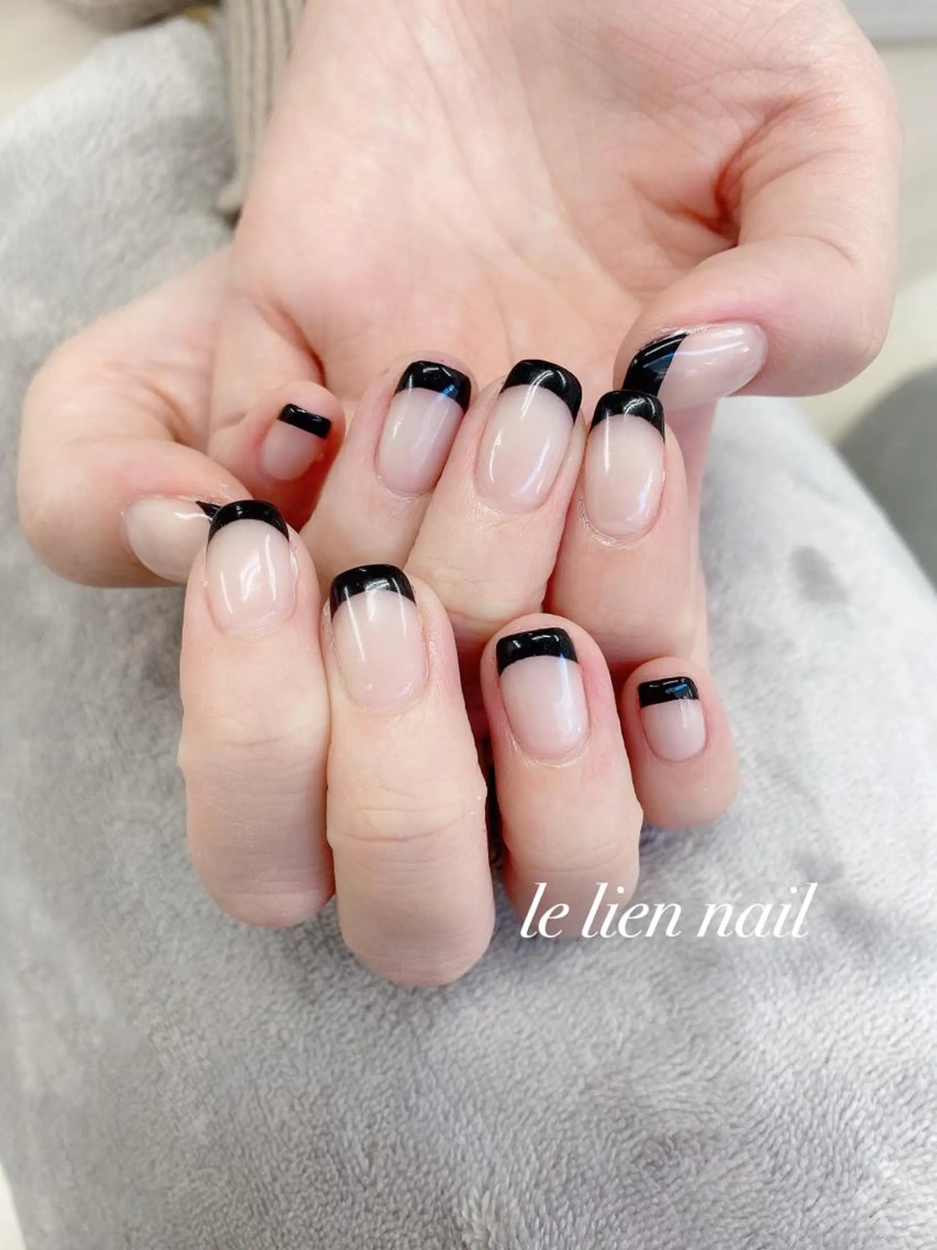 ネイル フレンチネイル シンプルネイル スクエアネイル le lien nailのネイルデザイン