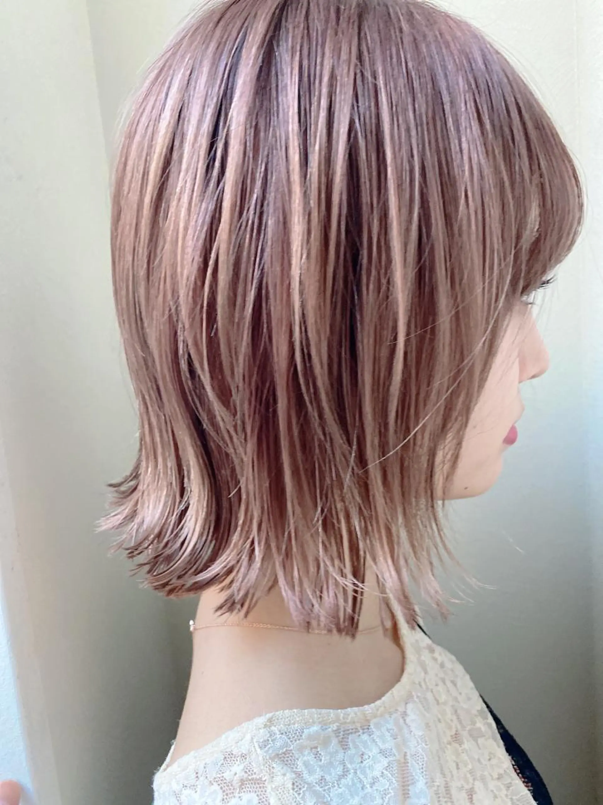 ショート カラー ヘアカラー トリートメント ボブ韓国風レイヤー 髪質改善/畠中ケントのヘアスタイル