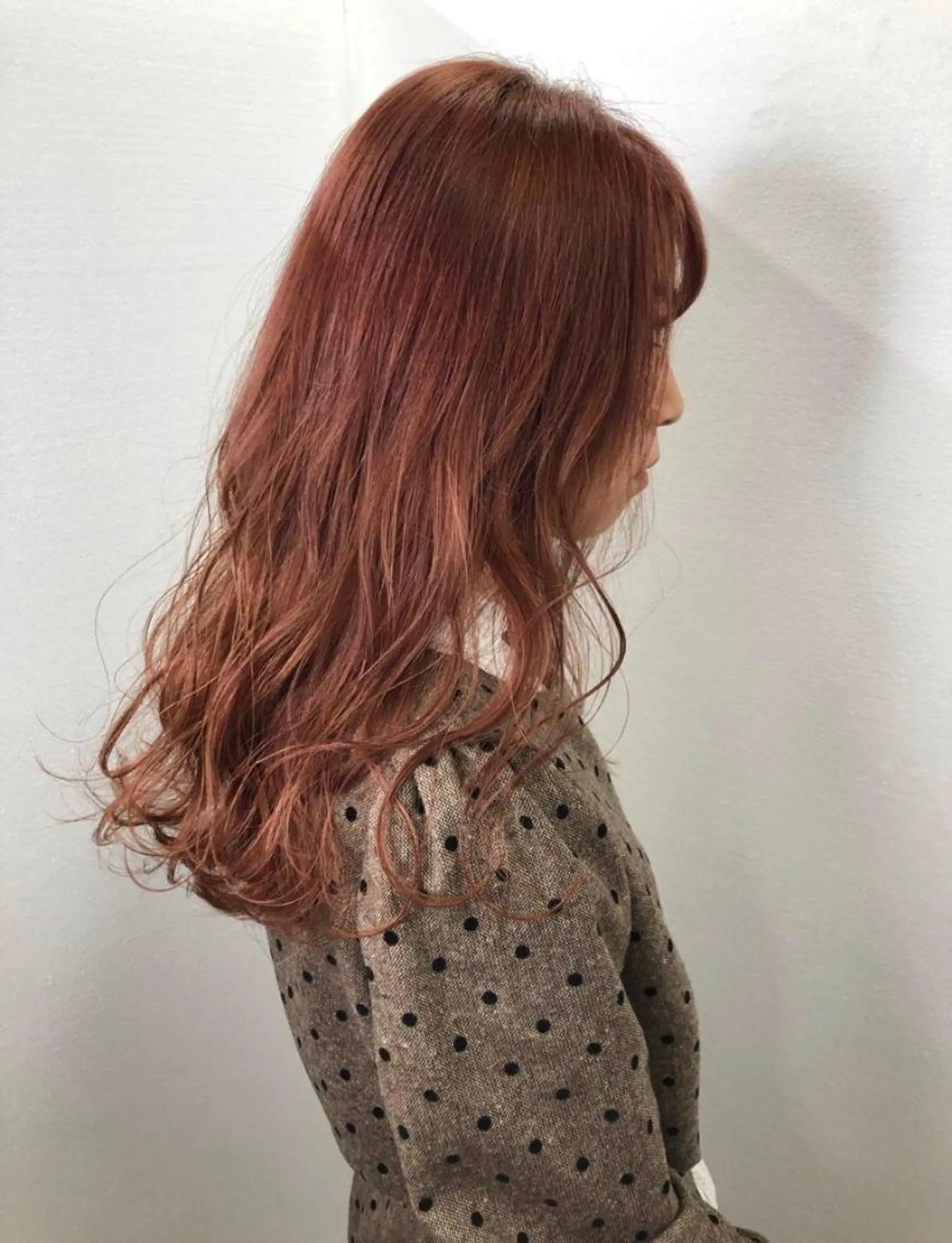 ロング カラー ブリーチ 透明感カラー オレンジ Kimura Miyukiのマツエク・マツパデザイン