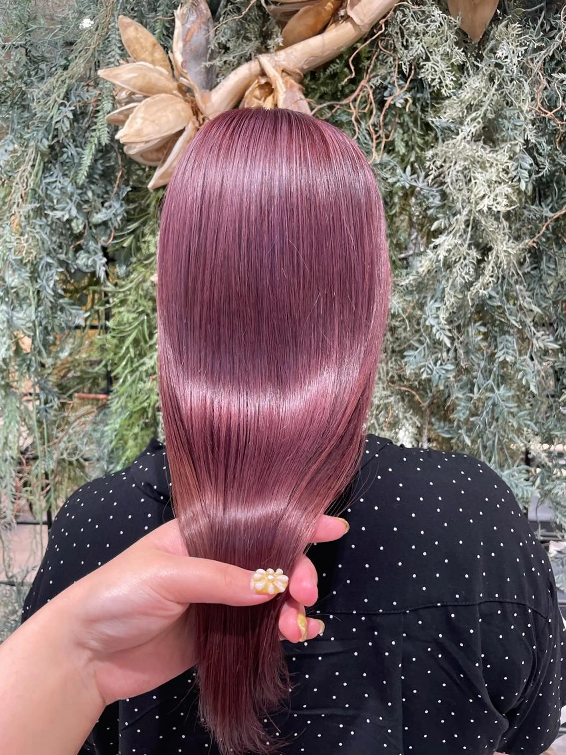 セミロング カラー ヘアアレンジ ネイル ピンクカラー 似合わせカット ピンク 韓国マツエク/まつパ 🎀misaki🎀のマツエク・マツパデザイン