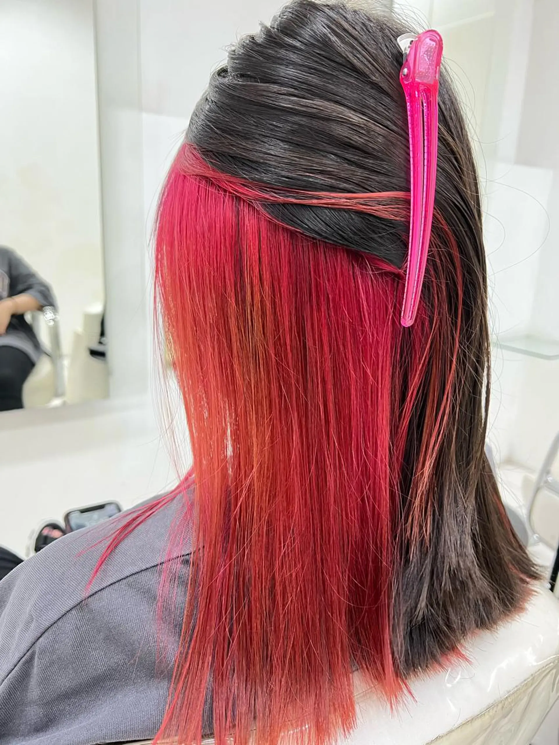 ロング カラー インナーカラー レッドカラー ヘアカラー 🦋インナーカラー れいな🦋のヘアスタイル