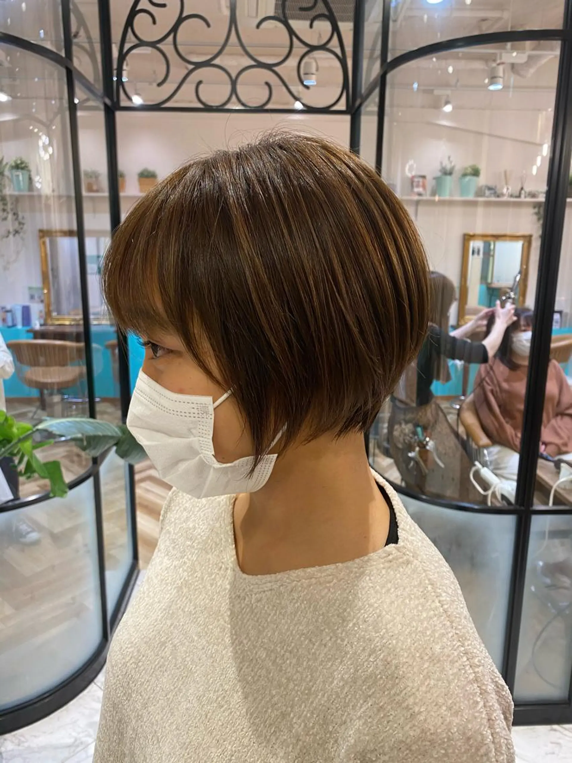 ショート カラー ボブ韓国風レイヤー 髪質改善/畠中ケントのヘアスタイル