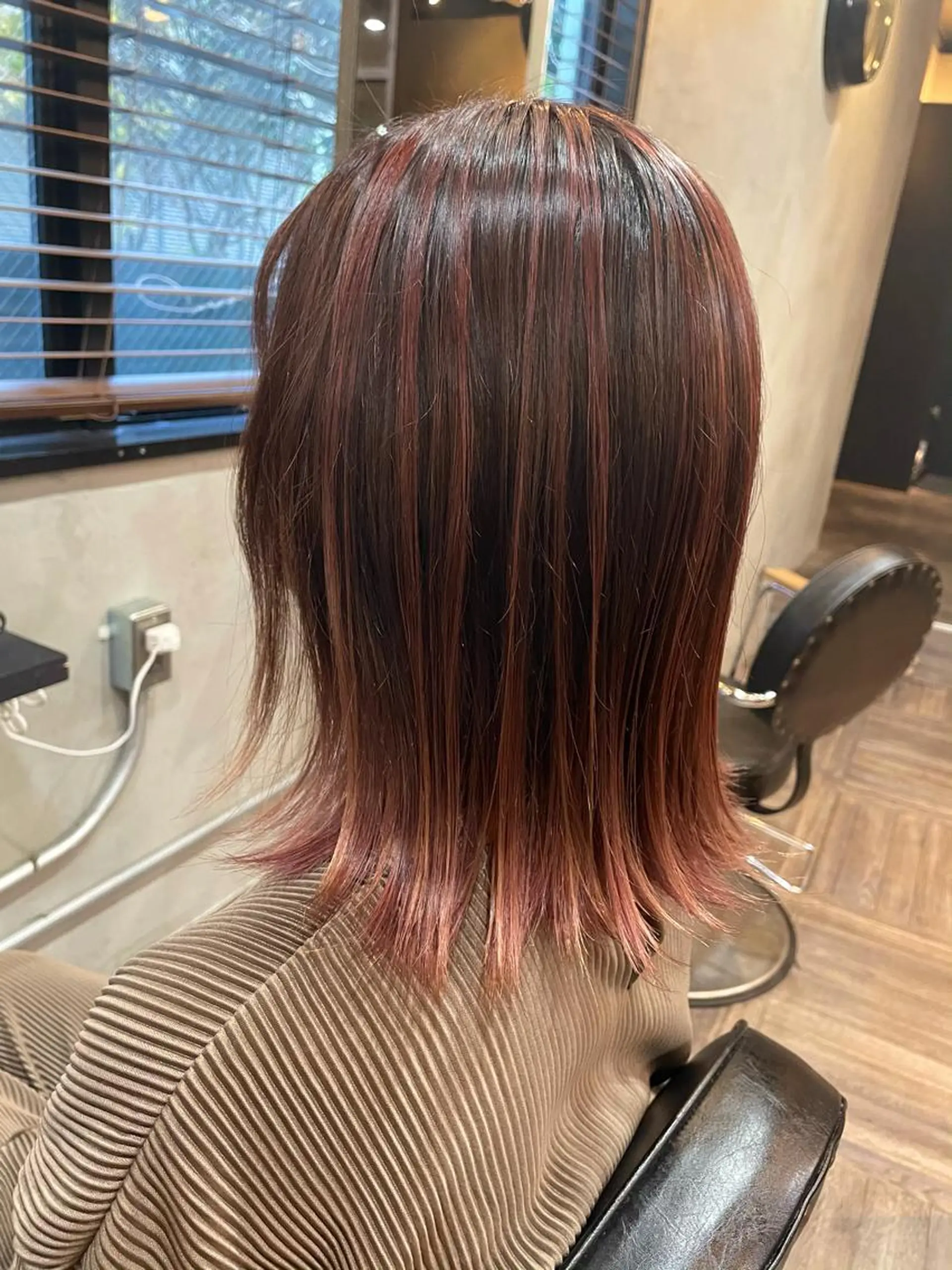 ショート カラー バレイヤージュ ピンクカラー レイヤーカット ヘアカラー トリートメント La fith 店長 城谷颯人のヘアスタイル