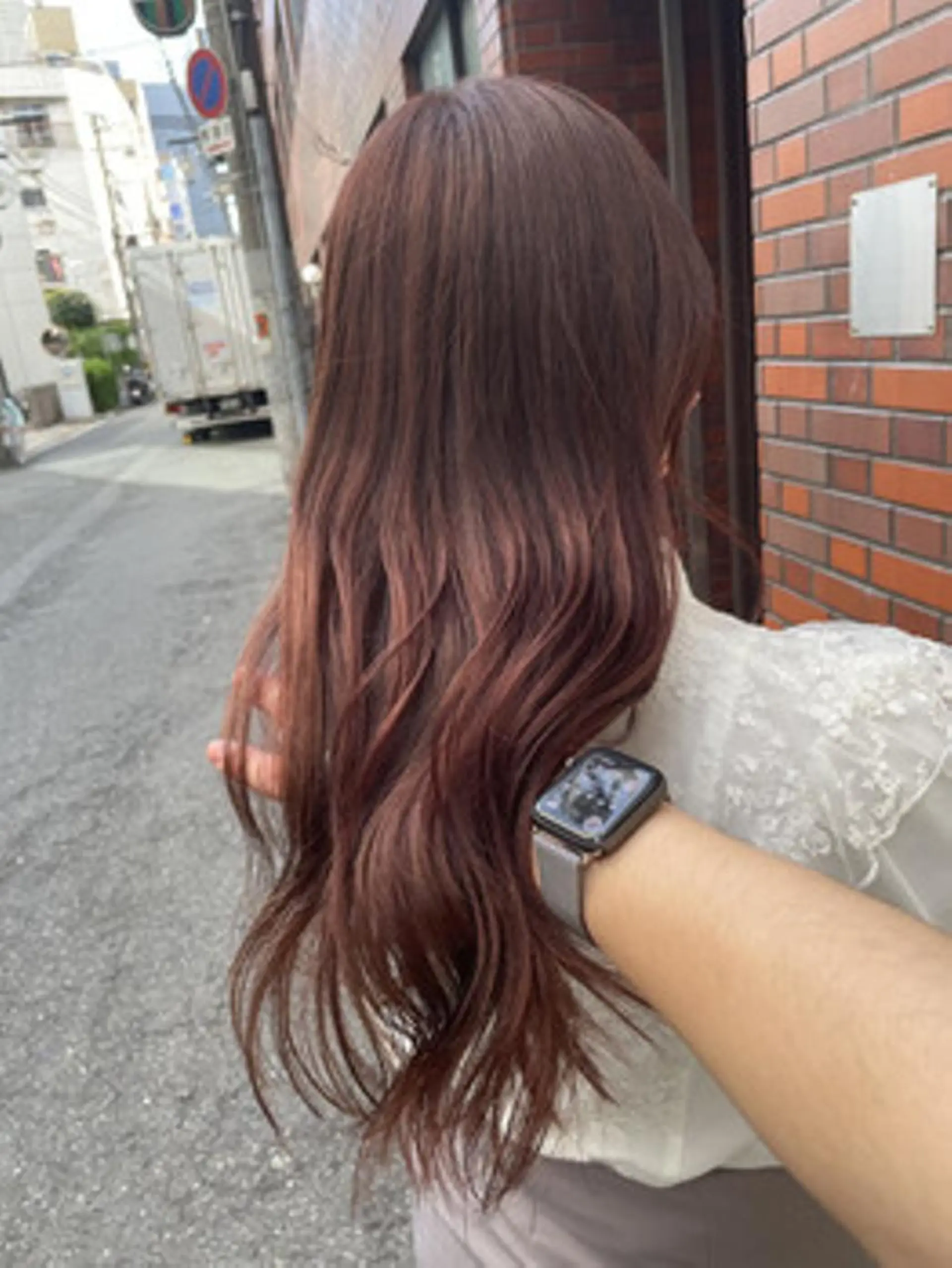 セミロング カラー 髪質改善 Noe心斎橋店のヘアスタイル