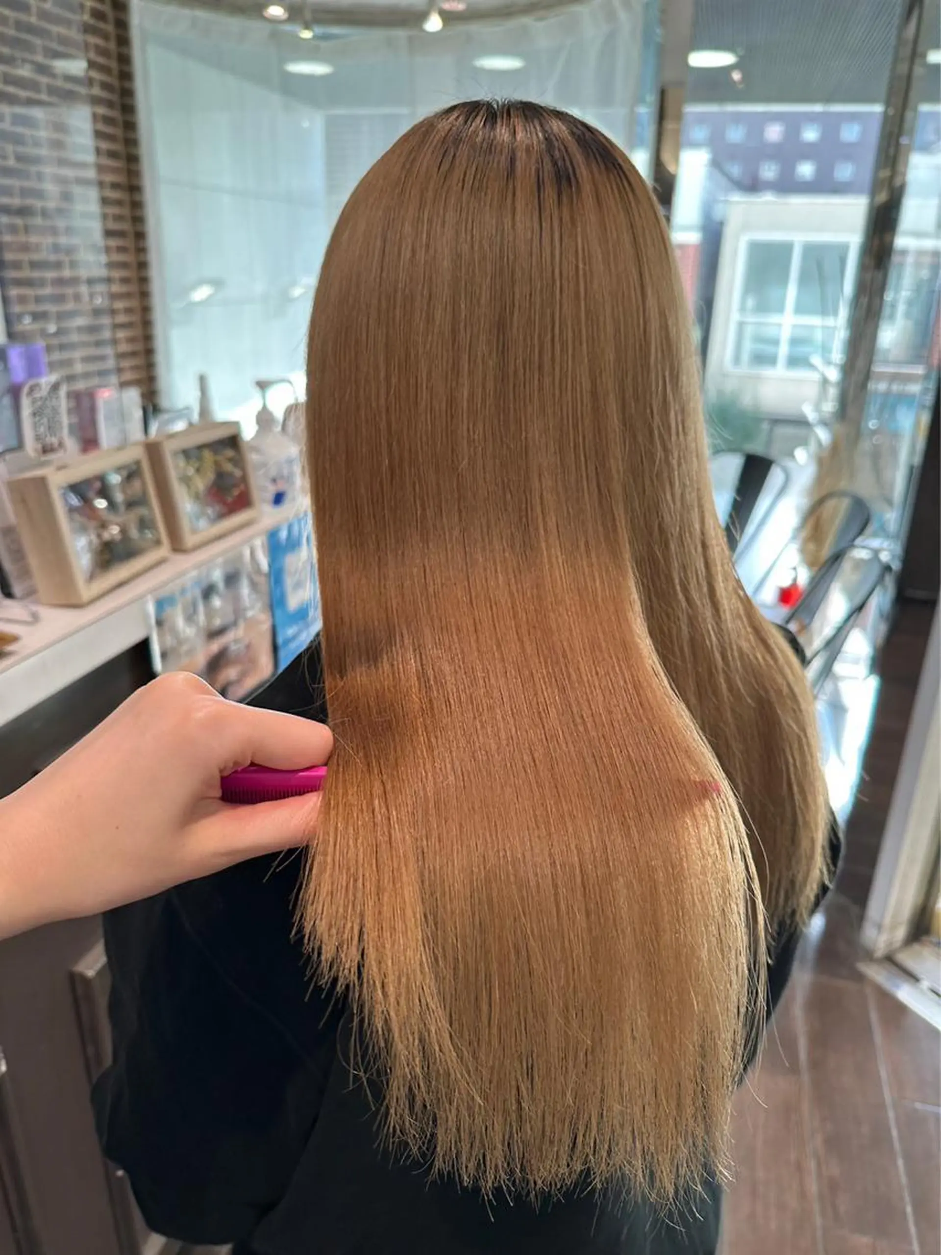 ロング カラー ブリーチ ケアブリーチ 透明感カラー デザインカラー ダブルカラー メンズ特化/マツエク AYAKA🌙のヘアスタイル