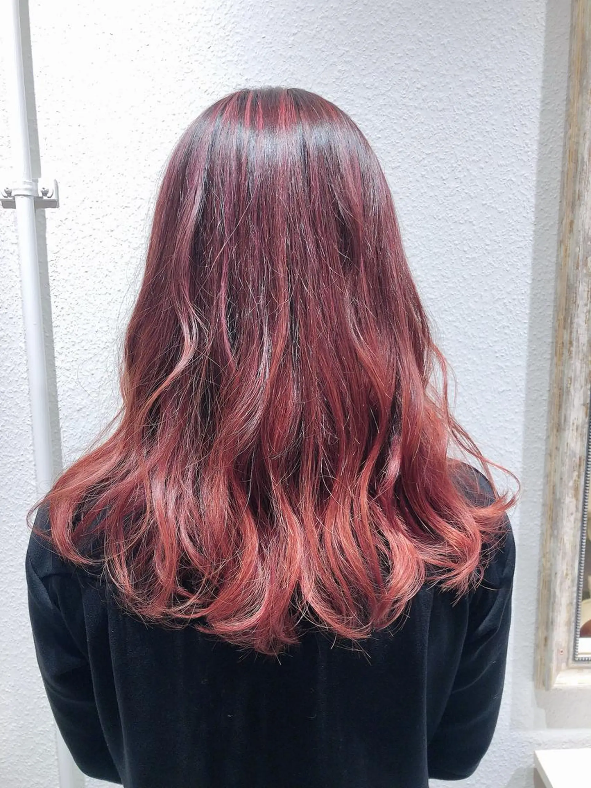 セミロング ハイライト カット ヘアカラー トリートメント 渡辺 加菜子のヘアスタイル