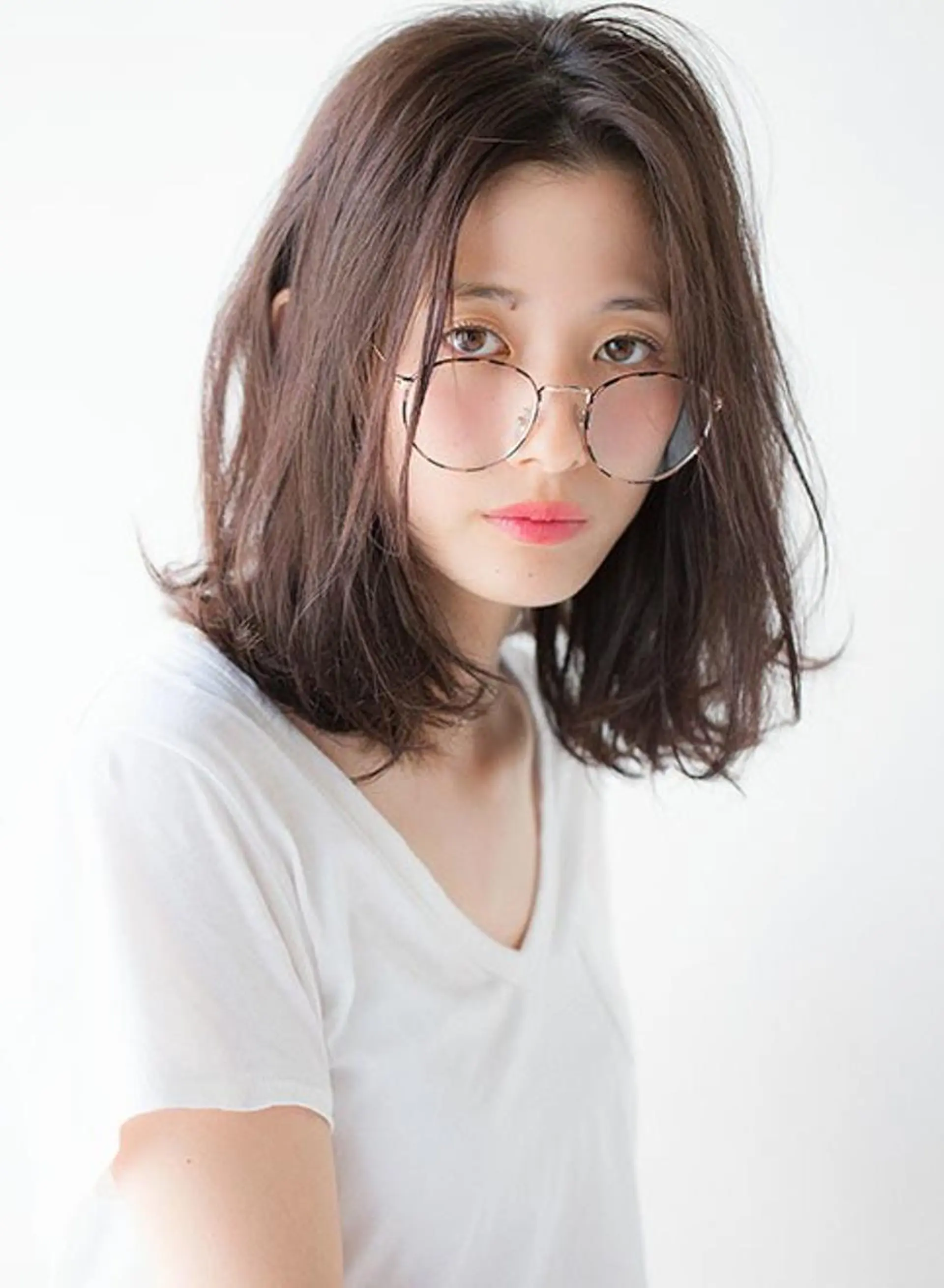 ミディアム カラー パーマ u hair所属・こばやし ももこのヘアスタイル