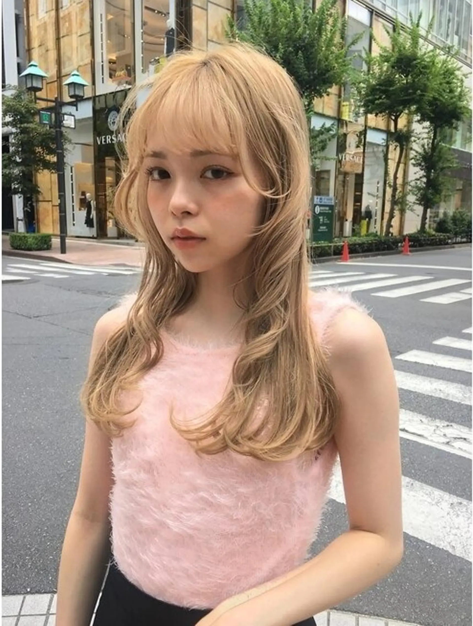 ロング アッシュ ボブ ハイライト 髪質改善 韓国風ヘア カット ヘアカラー トリートメント 酸性縮毛矯正の達人 髪質改善【美冴】のヘアスタイル