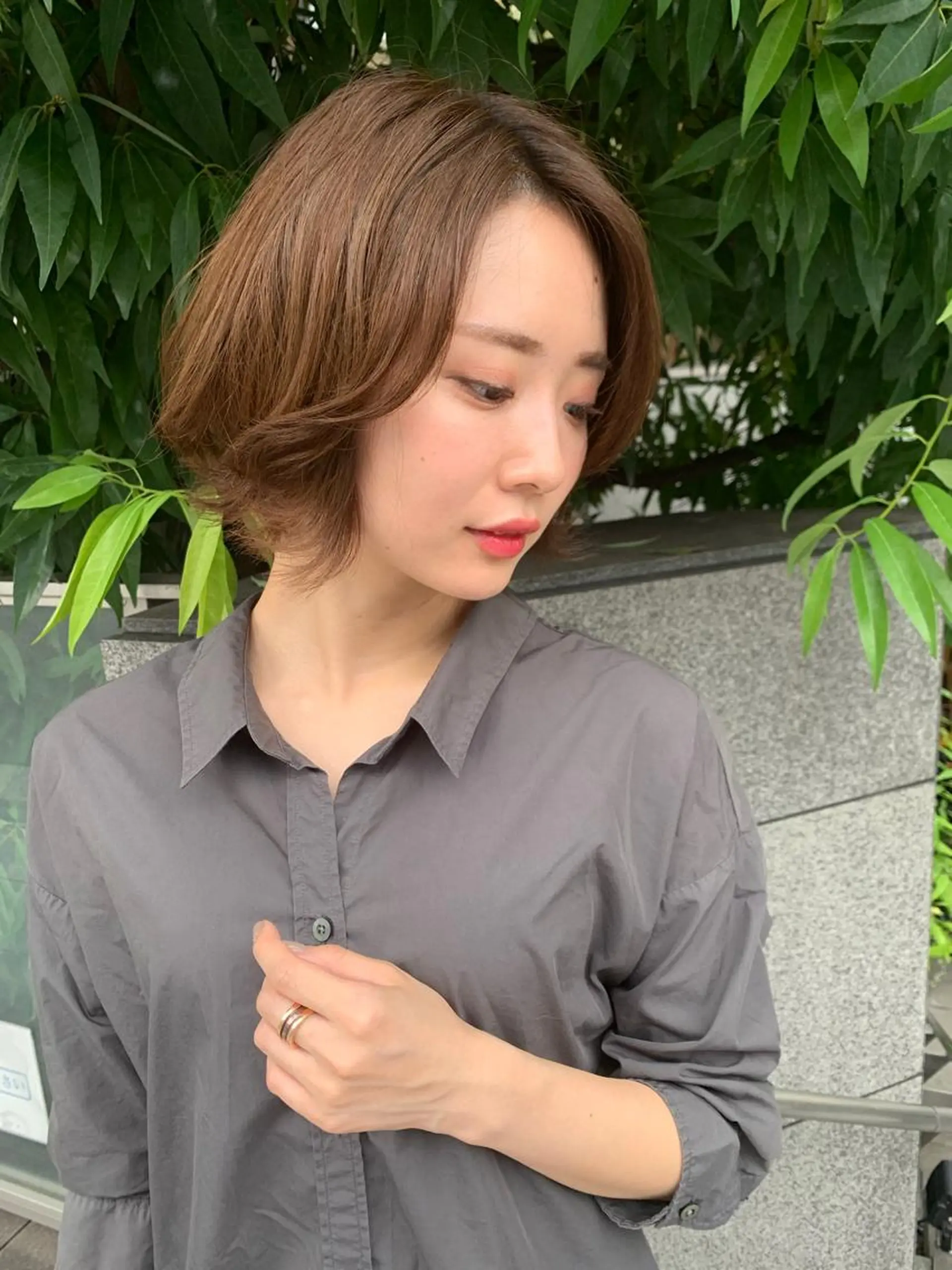ショート カラー カット ヘアカラー トリートメント 【韓国　レイヤー 髪質改善✨】かずのヘアスタイル
