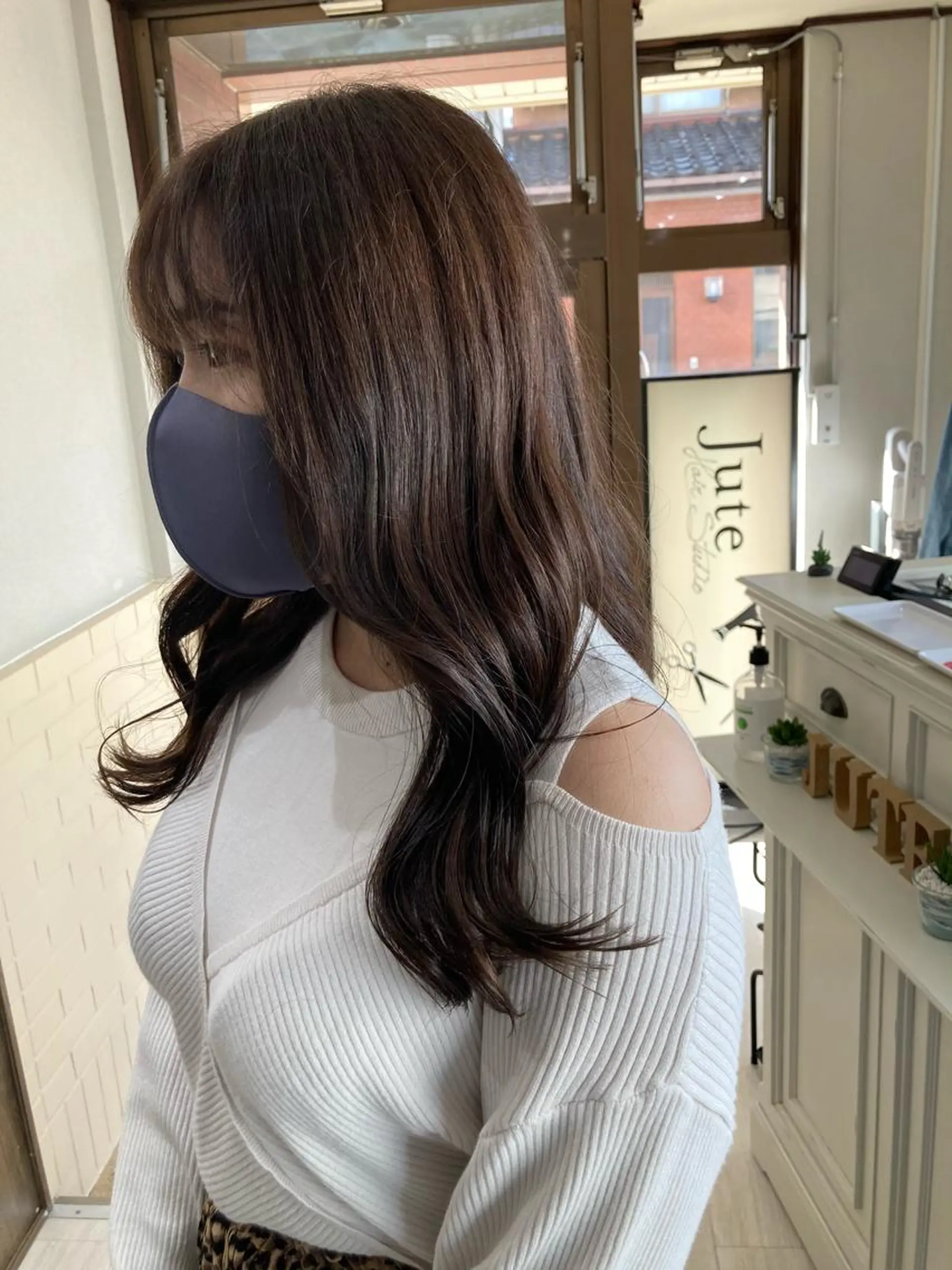 ミディアム カット ヘアカラー トリートメント hair salon rita 野々市所属・中野 幹也のヘアスタイル