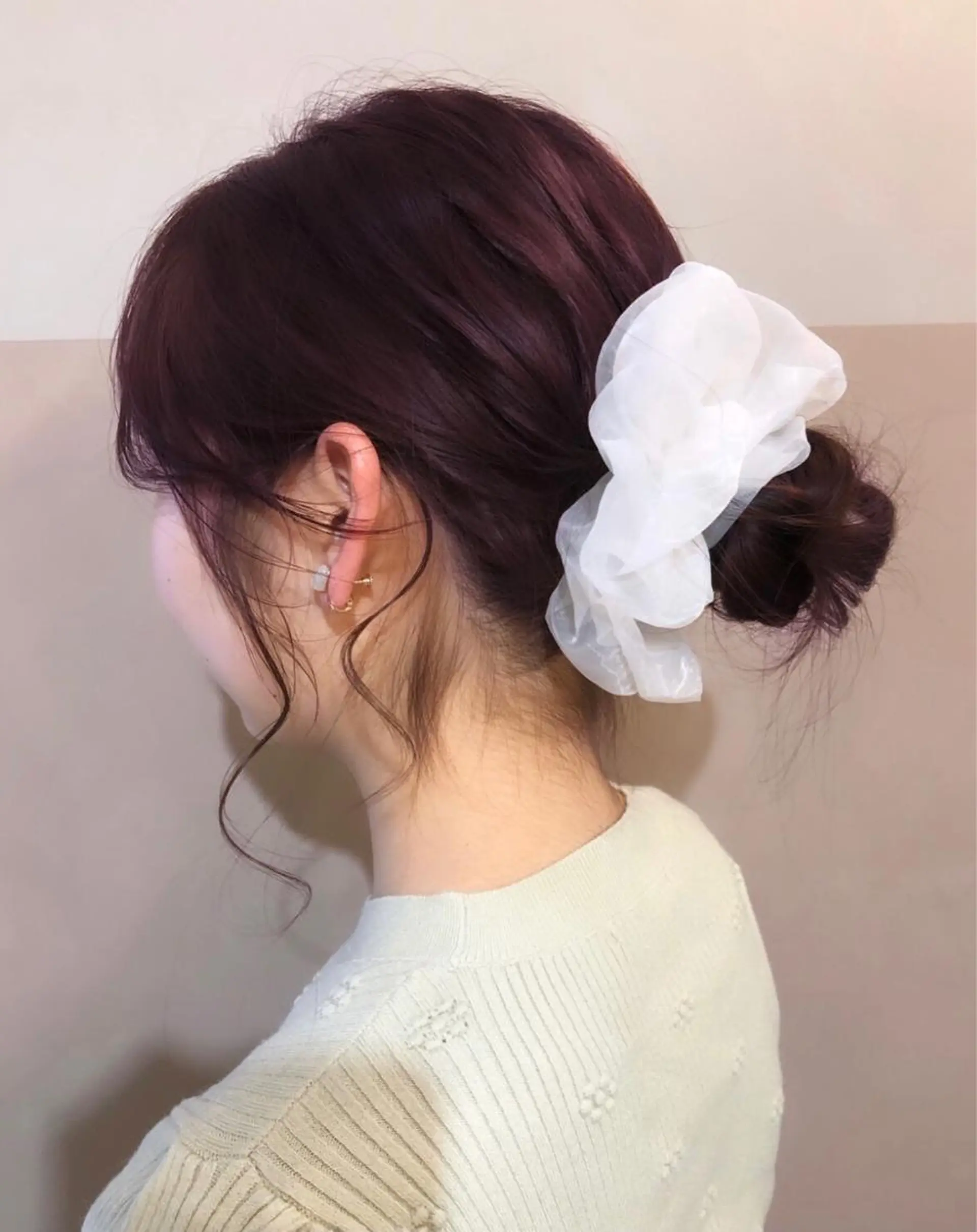 セミロング カラー ヘアアレンジ 関谷 あいみのヘアスタイル