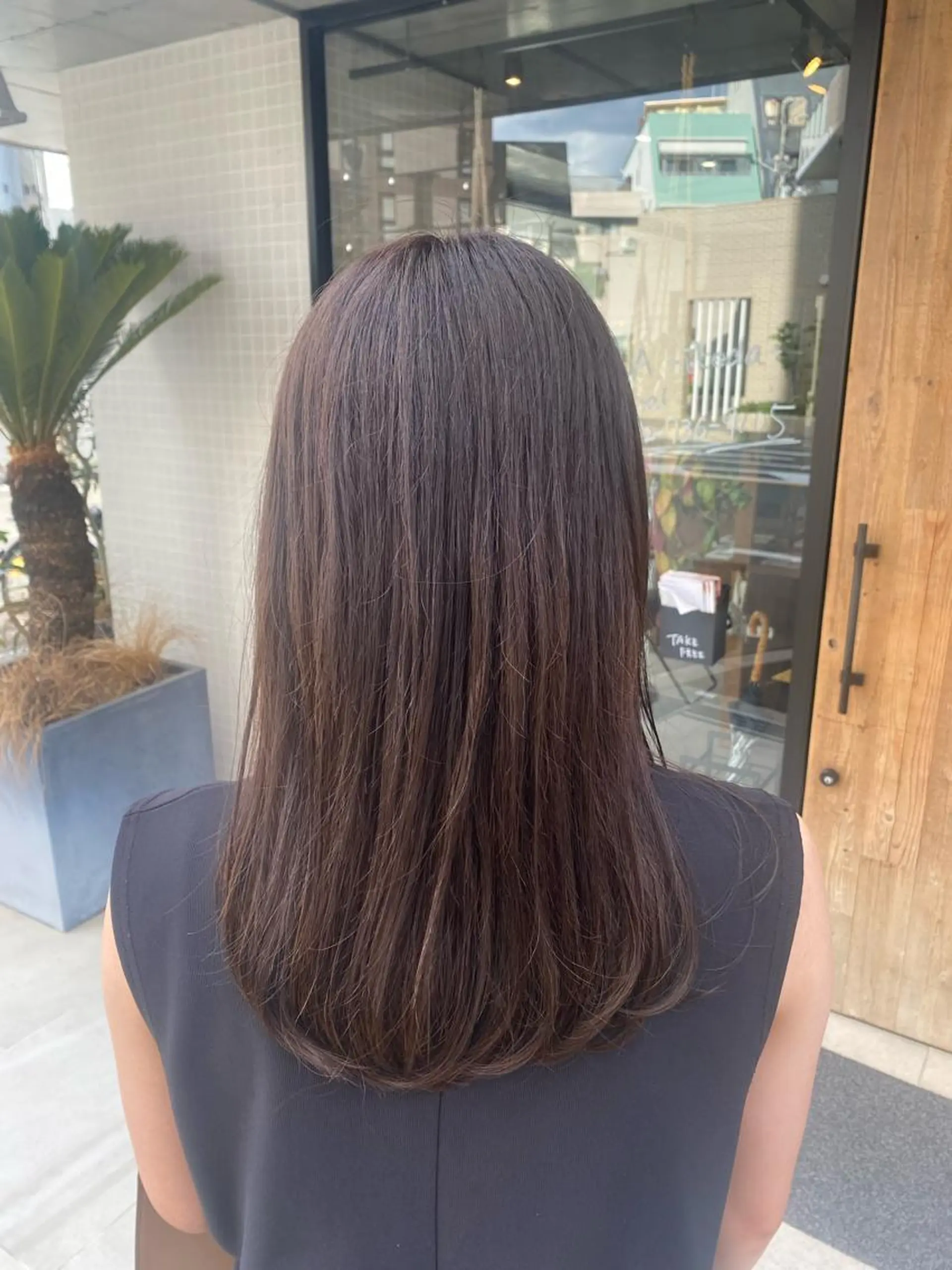 セミロング カット ヘアカラー FERIA池田 石田較貴のヘアスタイル