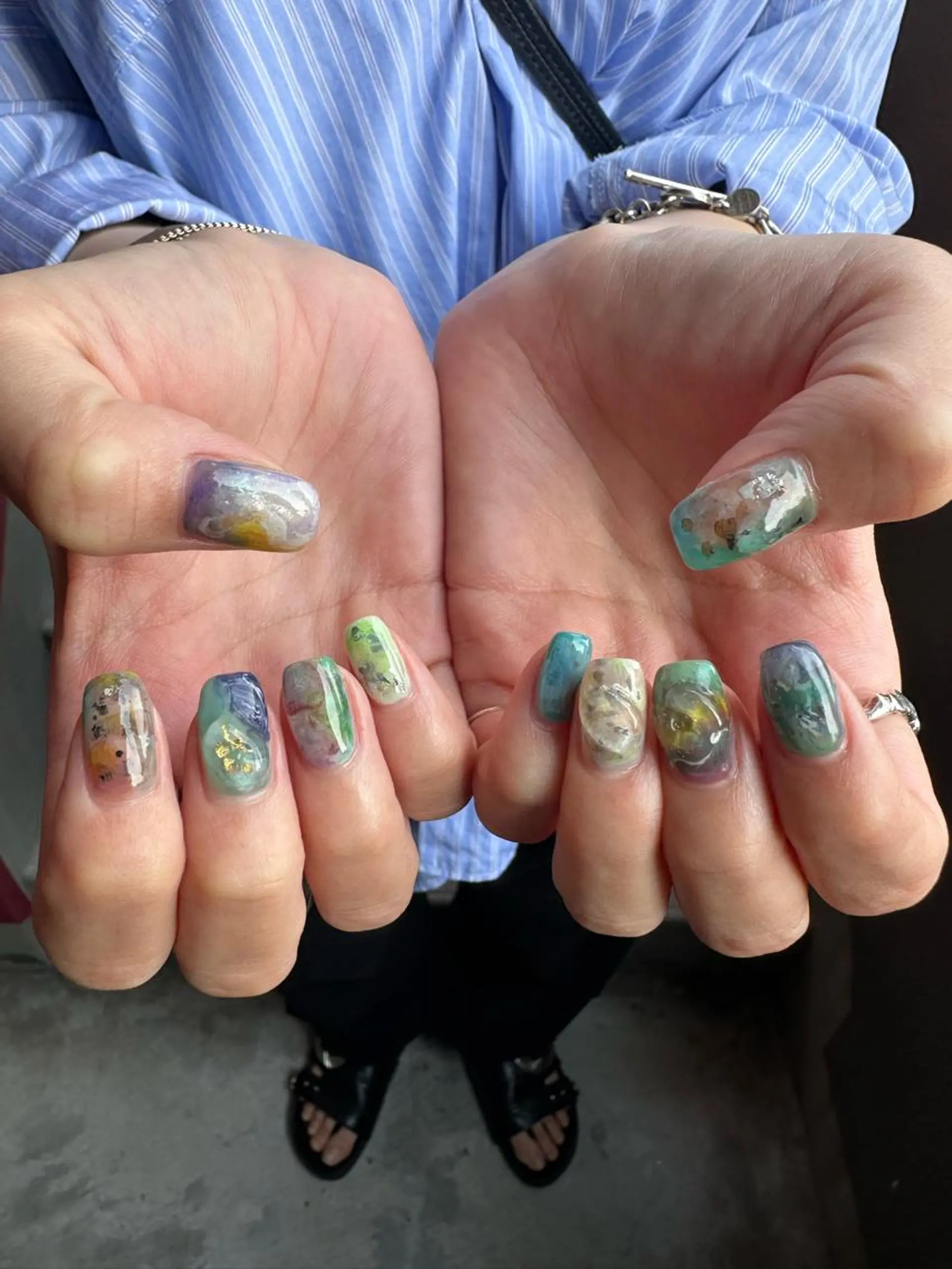 ネイル アートネイル ハンドネイル フットネイル 長堀橋 ネイルEMIのネイルデザイン