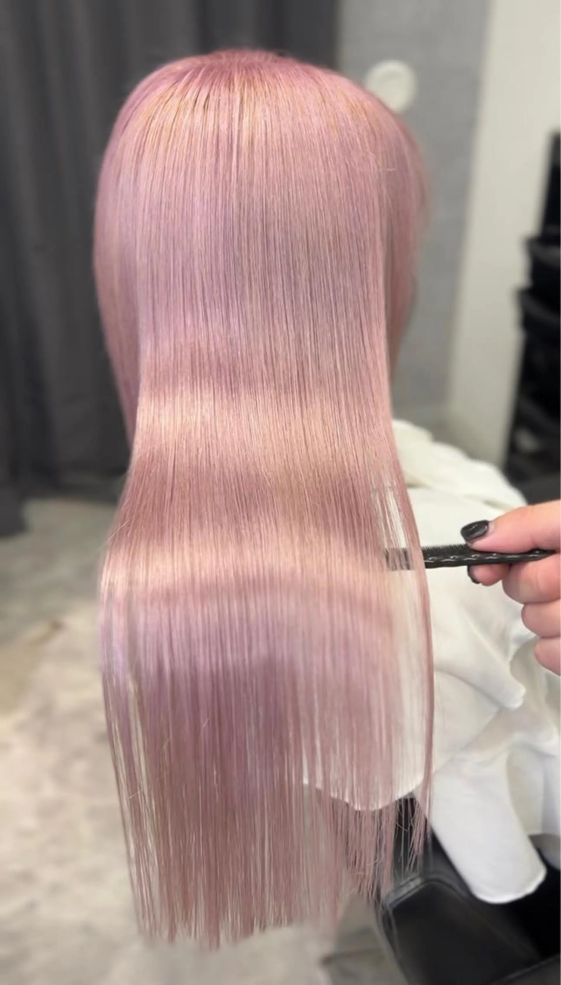 セミロング カラー mimiiy梅田 中崎町ハイトーンのヘアスタイル