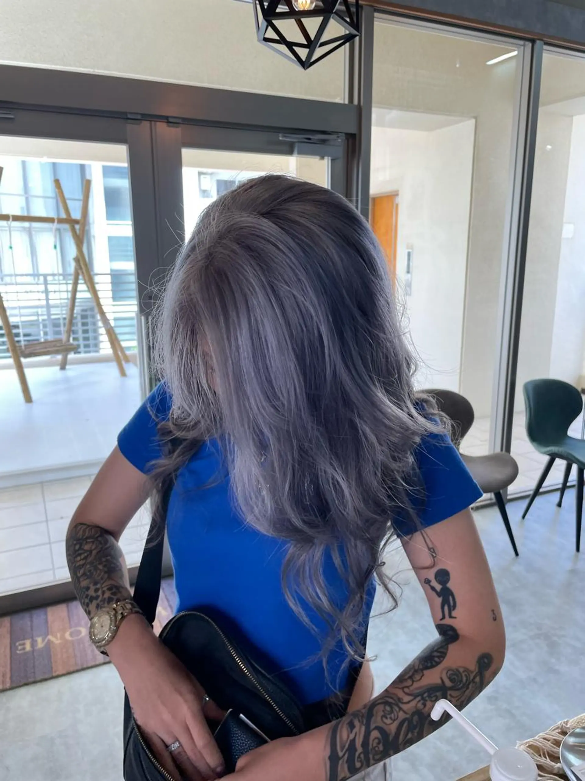 セミロング アッシュ 韓国風カラー ボブ ハイライト 韓国風ヘア ヘアカラー and K所属・and K 那覇小禄店のヘアスタイル