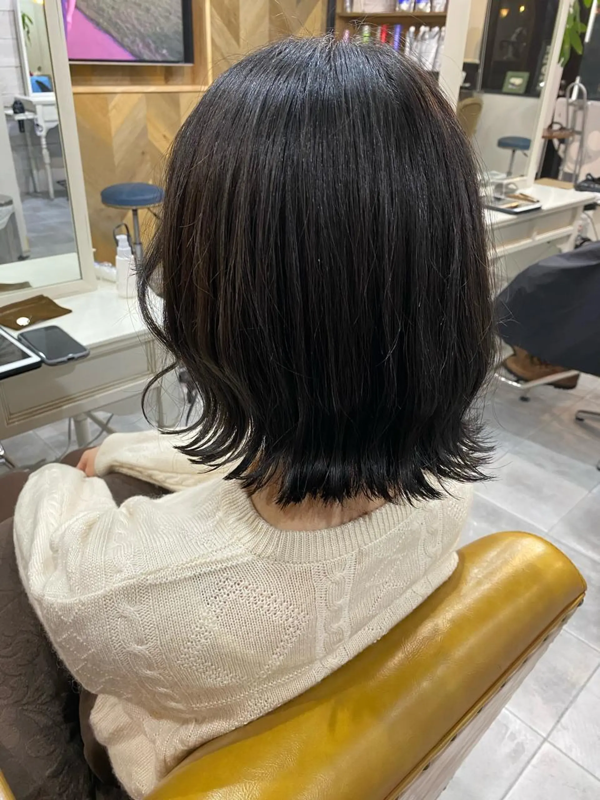 ミディアム SHIAN立川 及川望のヘアスタイル