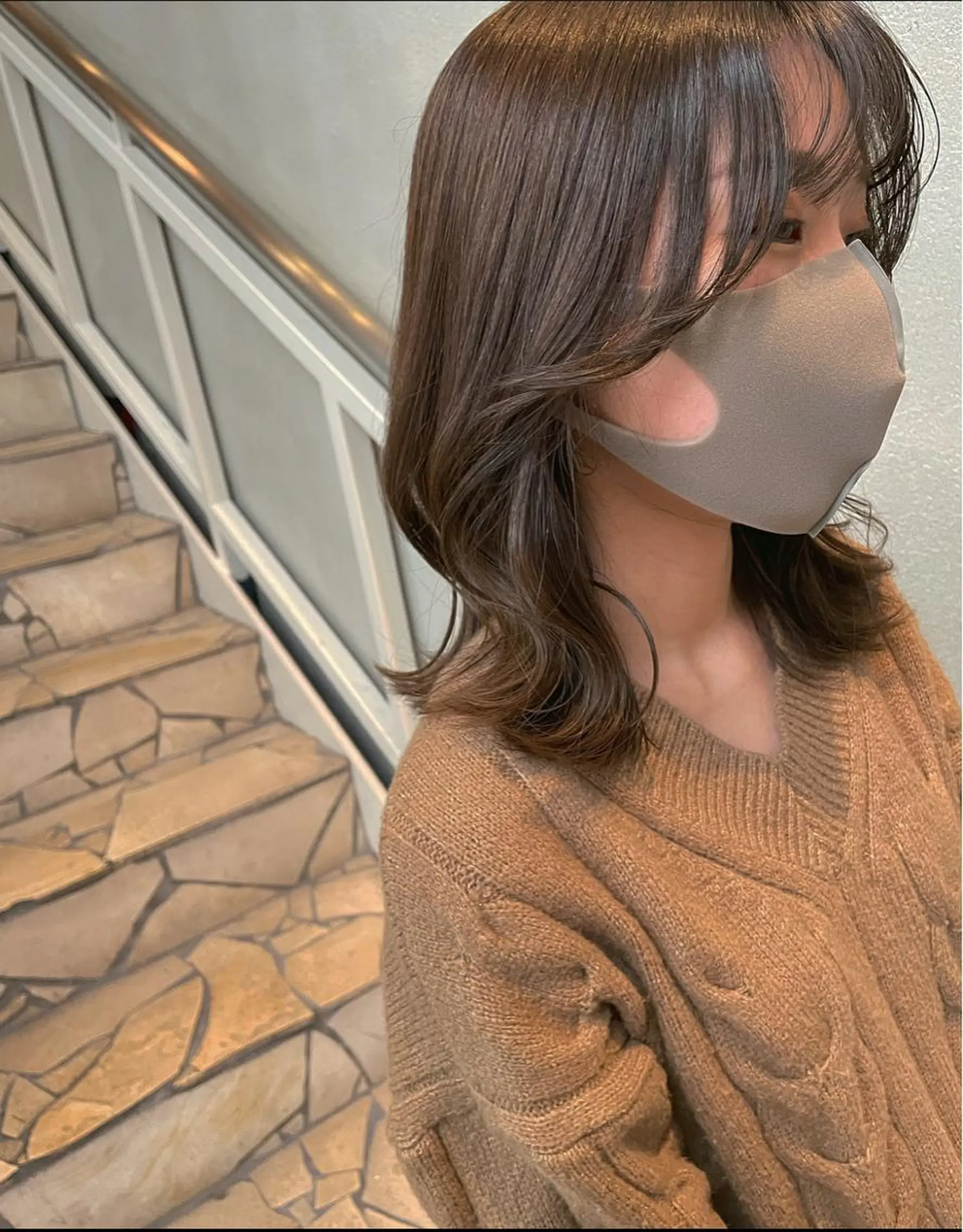 ミディアム カラー ベージュカラー オリーブベージュ 沖縄/ヘアアレンジ /ナカノのヘアスタイル