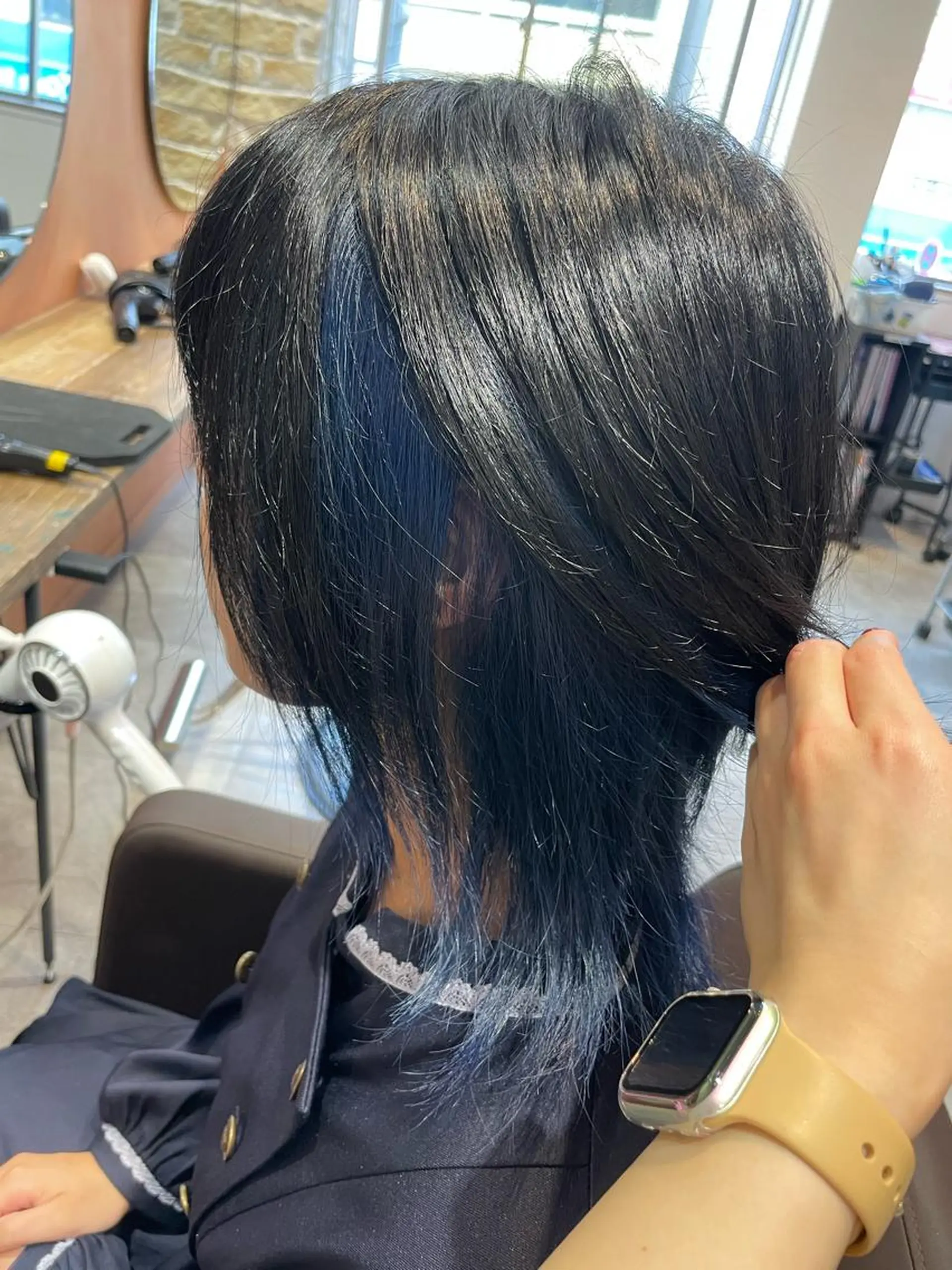 ミディアム カラー ブルーカラー ネイビーカラー ヘアカラー トリートメント 💐パーソナルカラー /市橋加菜💐のヘアスタイル