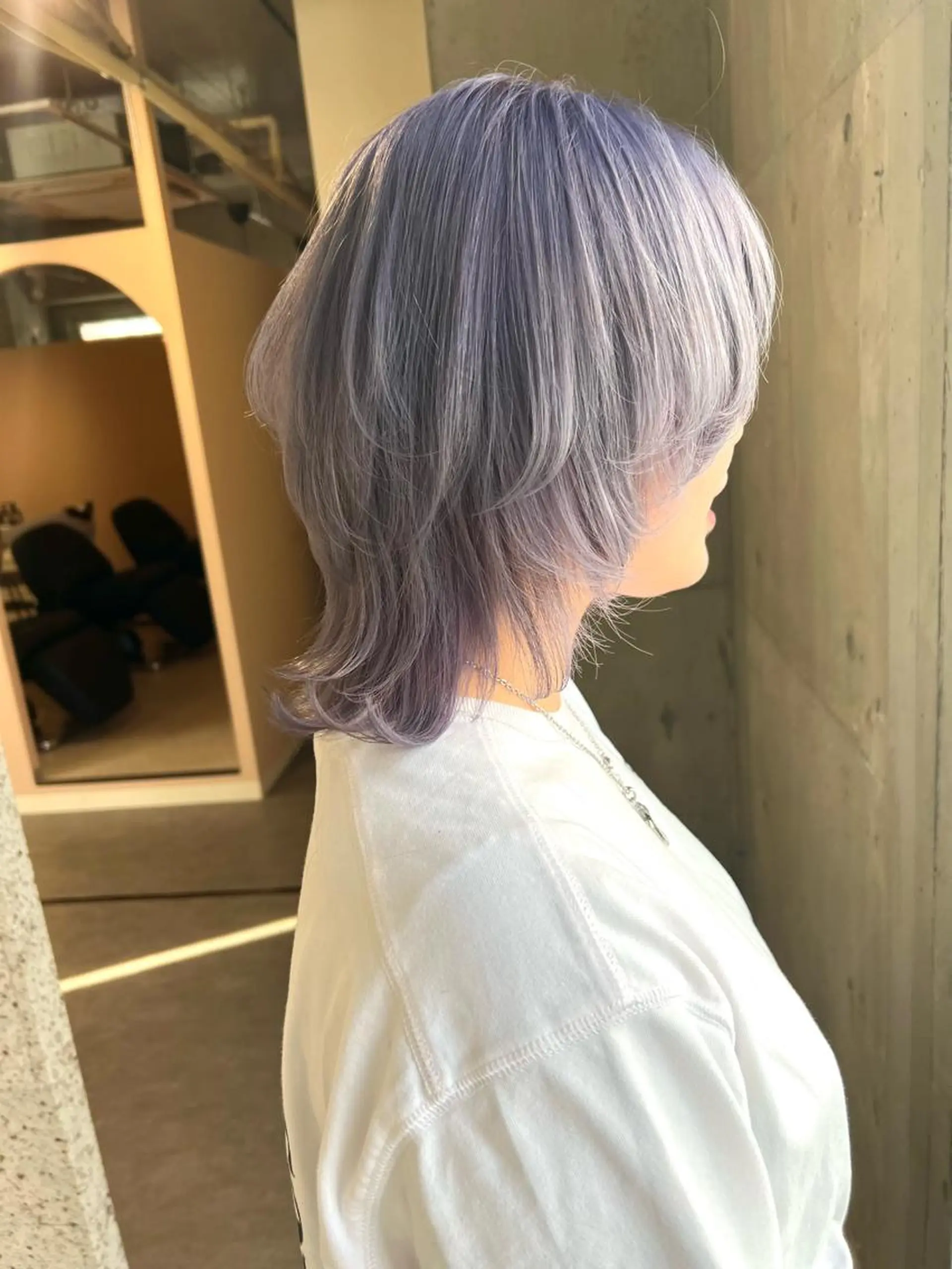 ショート カラー バレイヤージュ ブリーチ ケアブリーチ ハイライトカラー インナーカラー ヘアカラー トリートメント lani 天神大名/ブリーチのヘアスタイル
