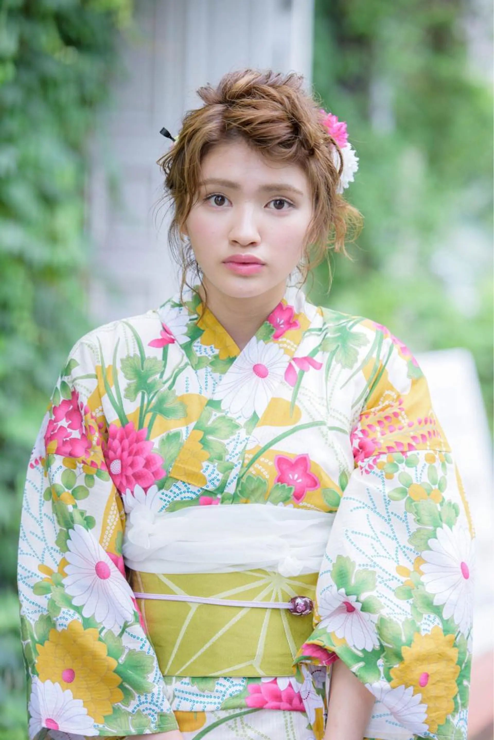 ミディアム カラー パーマ ヘアアレンジ 浴衣 可愛いを作る神 ナオヒロのヘアスタイル