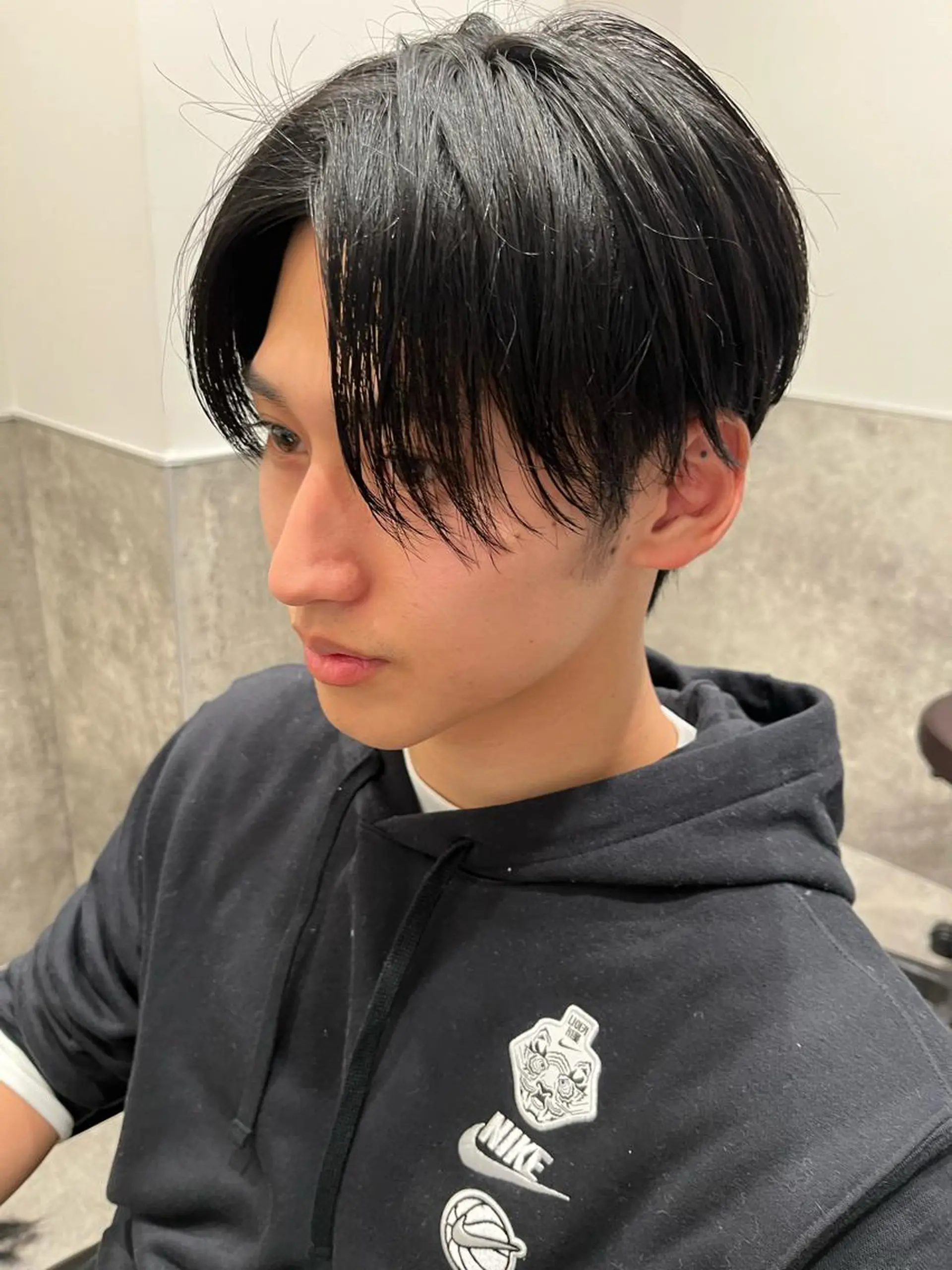 ショート パーマ メンズ カット 縮毛矯正 GO TODAY SHAiRE SALON  本店所属・店舗移動します ご連絡くださいESAのヘアスタイル