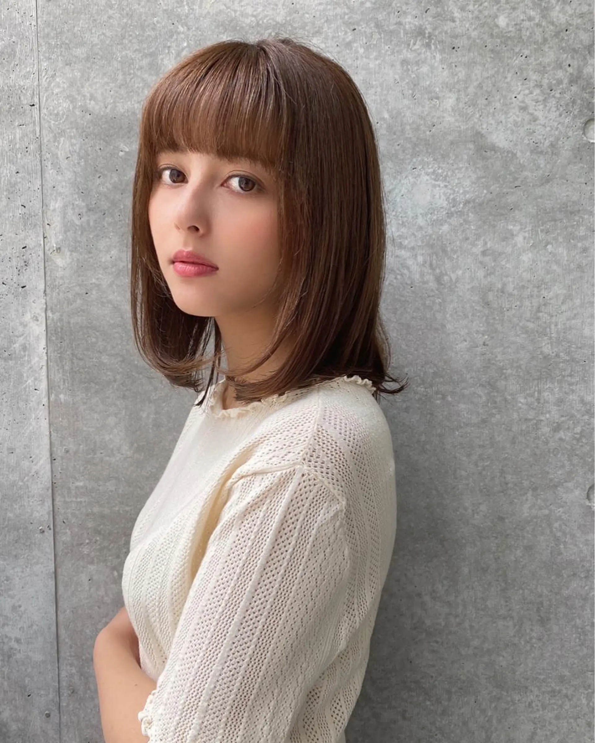 セミロング ボブ カット ヘアカラー トリートメント youres hair 髪質改善トリートメント&ヘッドスパ　恵比寿本店【ユアーズ ヘア】所属・愛されヘア♪ 大森春奈のヘアスタイル