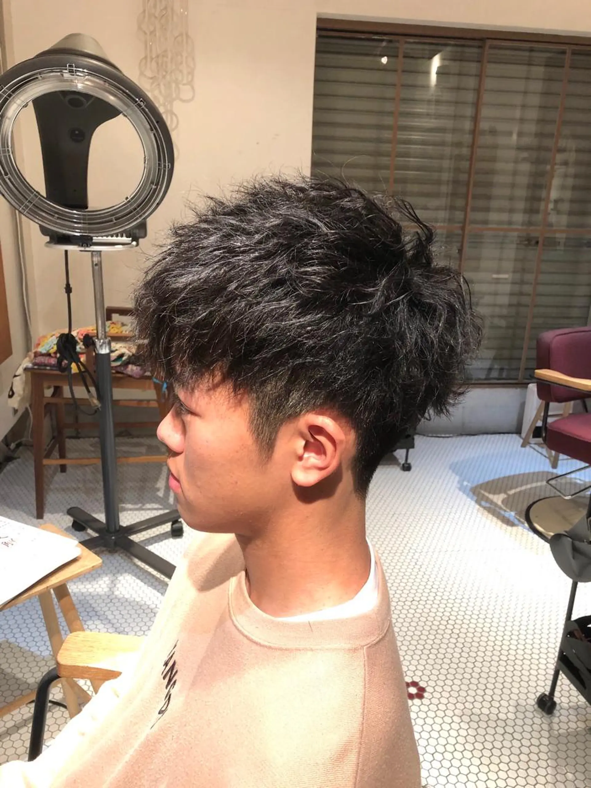 パーマ メンズ マッシュ メンズパーマ メンズツイストパーマ ツイストパーマ すみとも るなのヘアスタイル