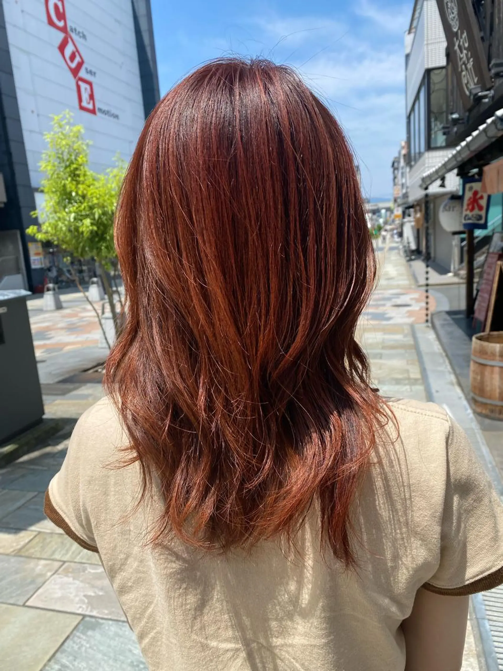 ミディアム カラー オレンジ BLENDby happiness所属・KAORU/絹髪 /髪質改善/奈良のヘアスタイル