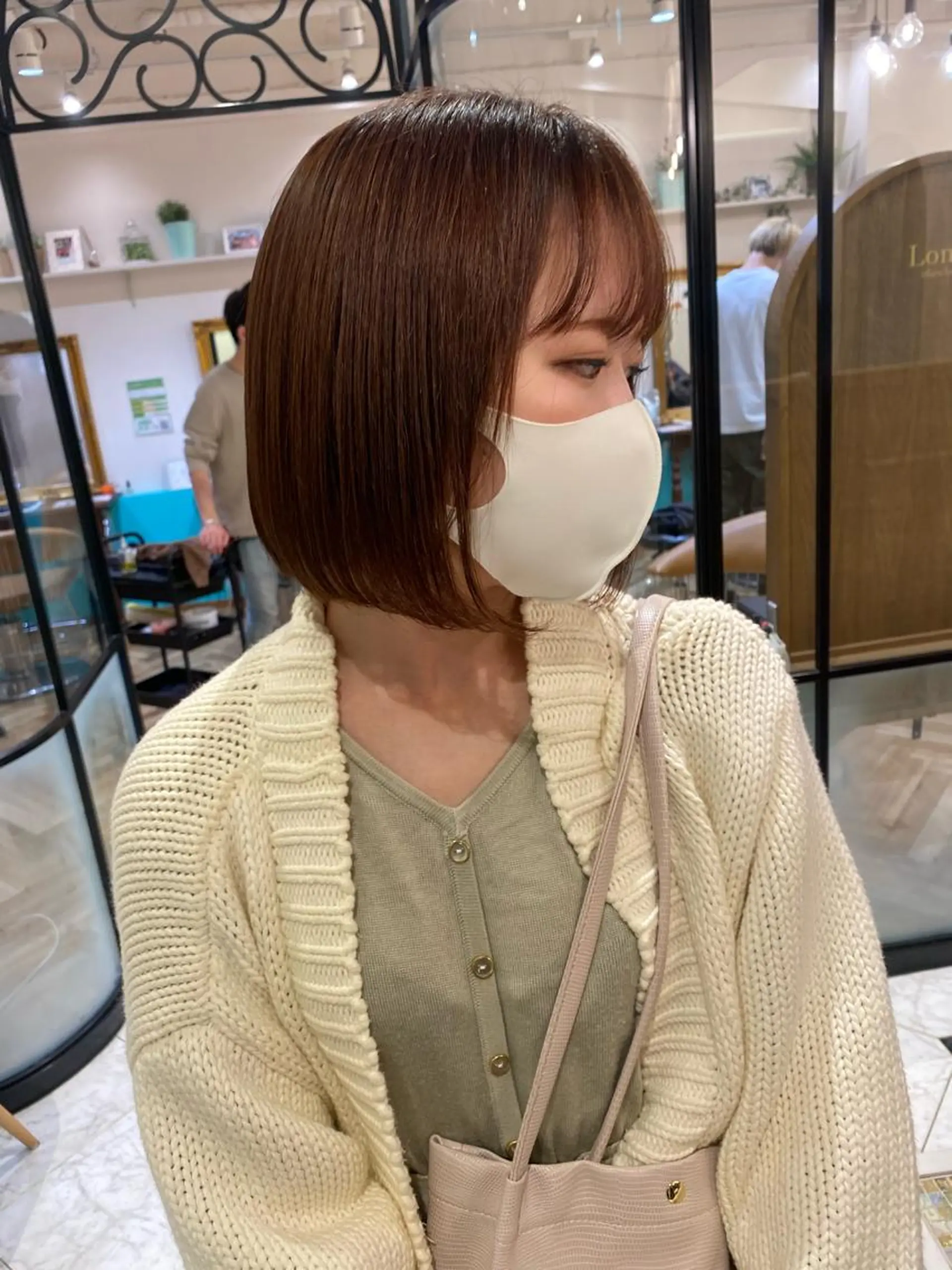 ショート カラー カット ヘアカラー トリートメント ボブ韓国風レイヤー 錦糸町/畠中ケントのヘアスタイル