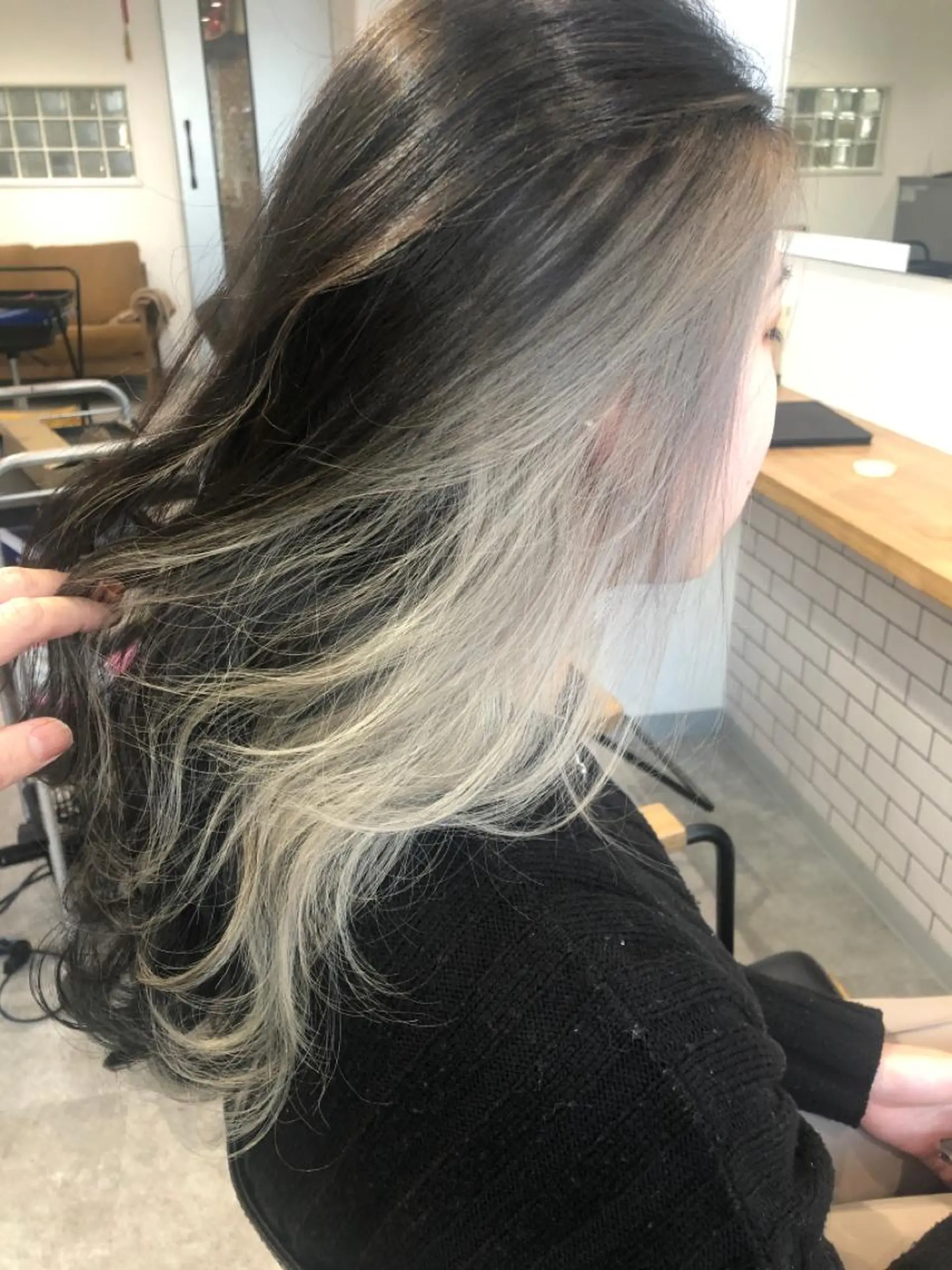 ロング カラー ヘアカラー 京都美容師 塩のヘアスタイル