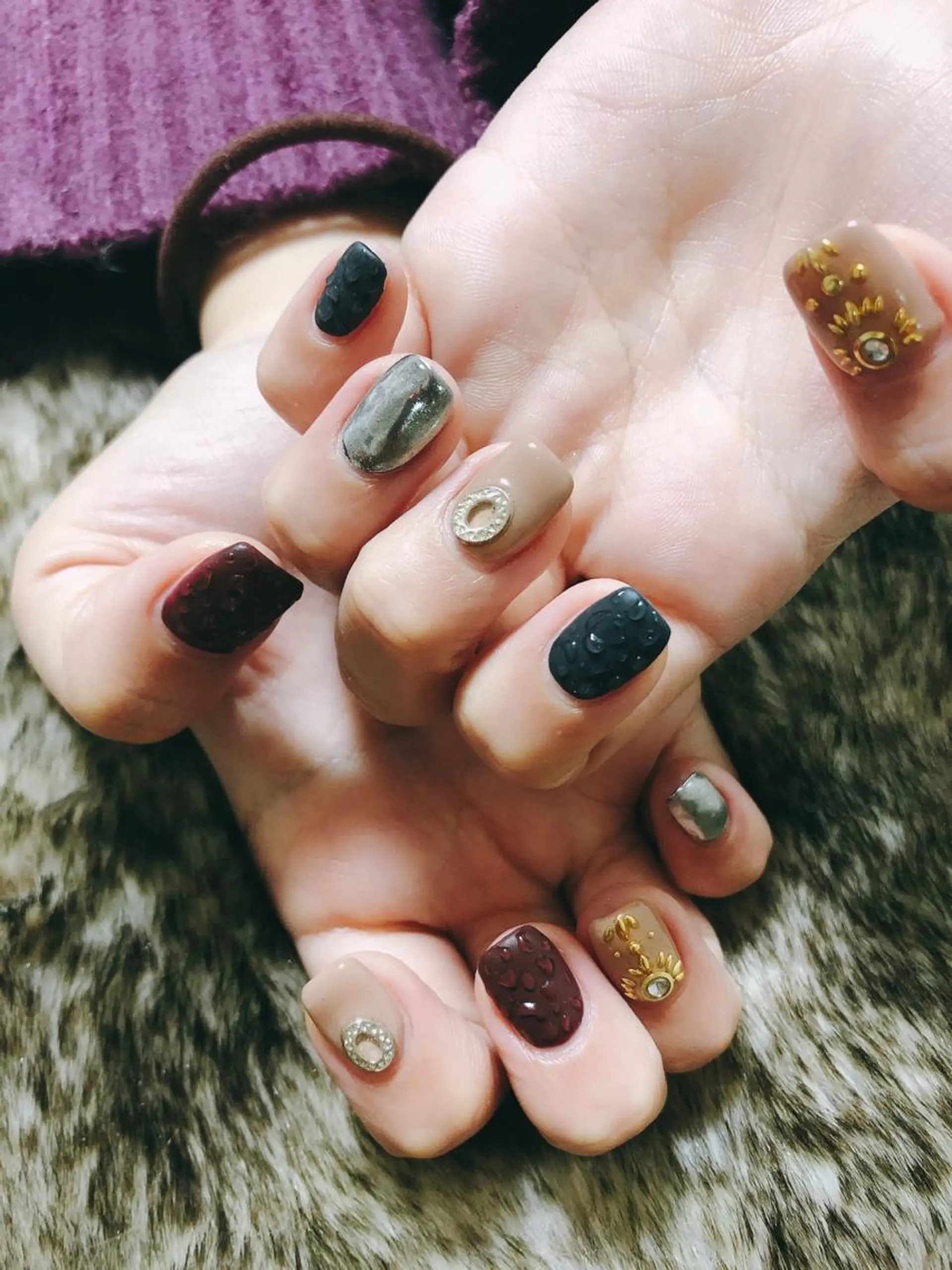 ネイル マットネイル シルバー kiki nail 二子玉川のネイルデザイン