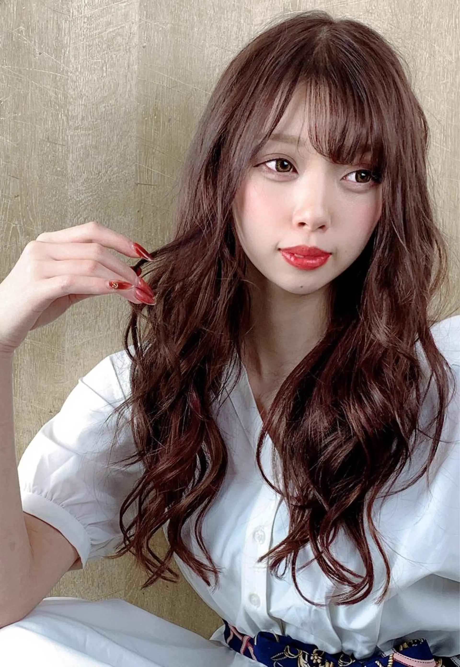 ロング カラー プルエクステ エクステ R by NINA かずなのヘアスタイル