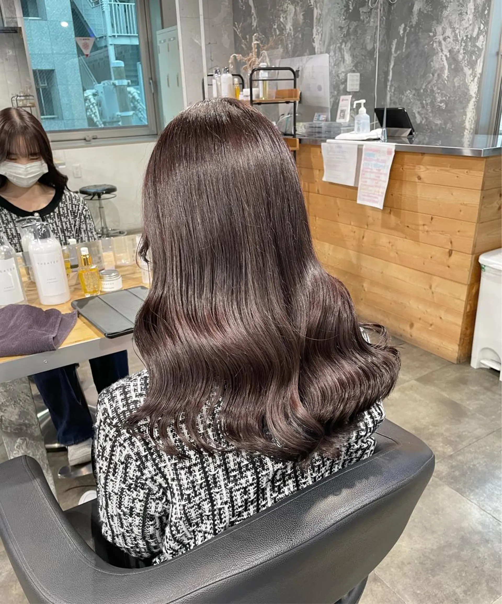 ロング カラー カット ヘアカラー トリートメント ヘアセット I'S.横浜所属・赤み消しカラー 🍀JUNKIのヘアスタイル
