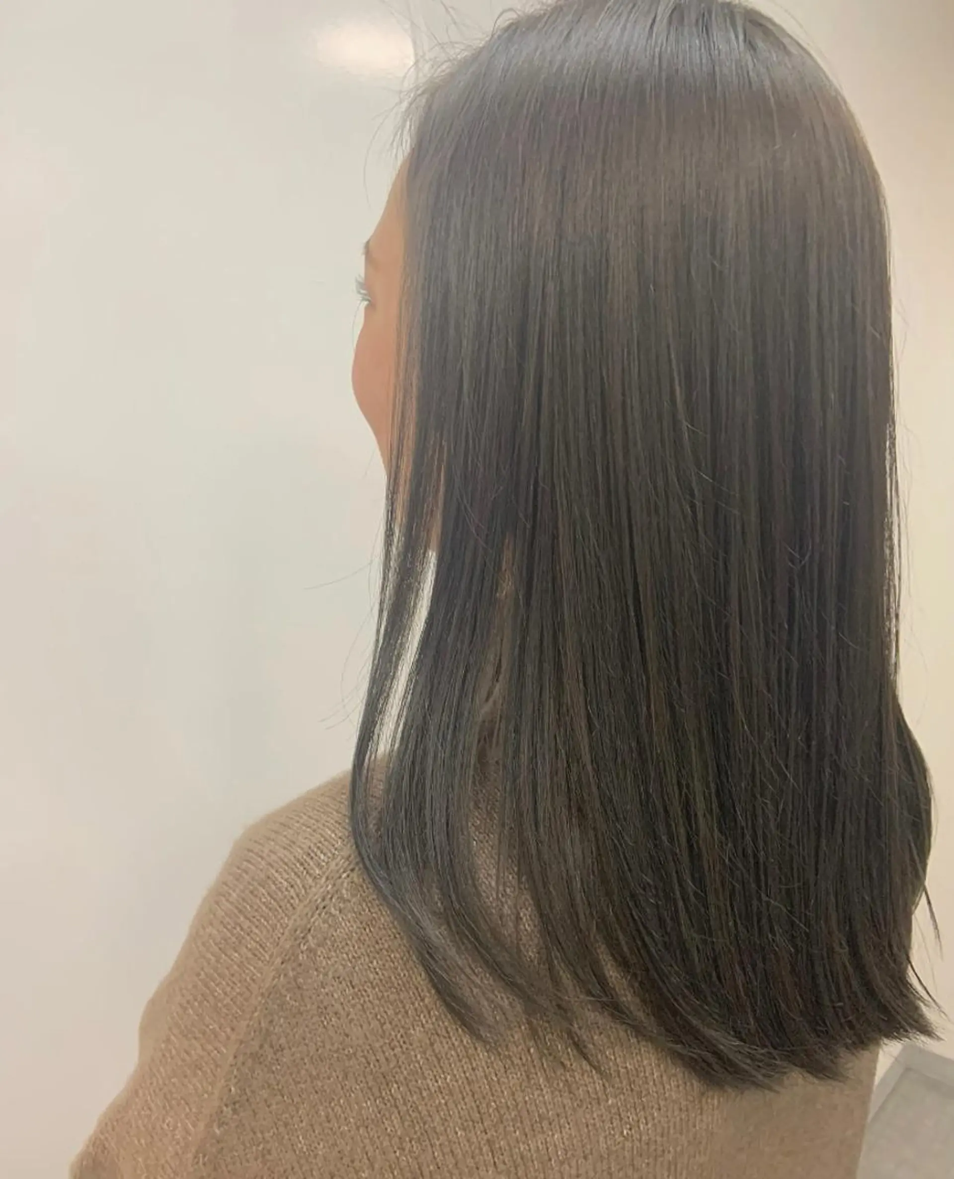 セミロング カラー グレージュ ハイライトカラー ハイライト ♡ma ki♡のヘアスタイル