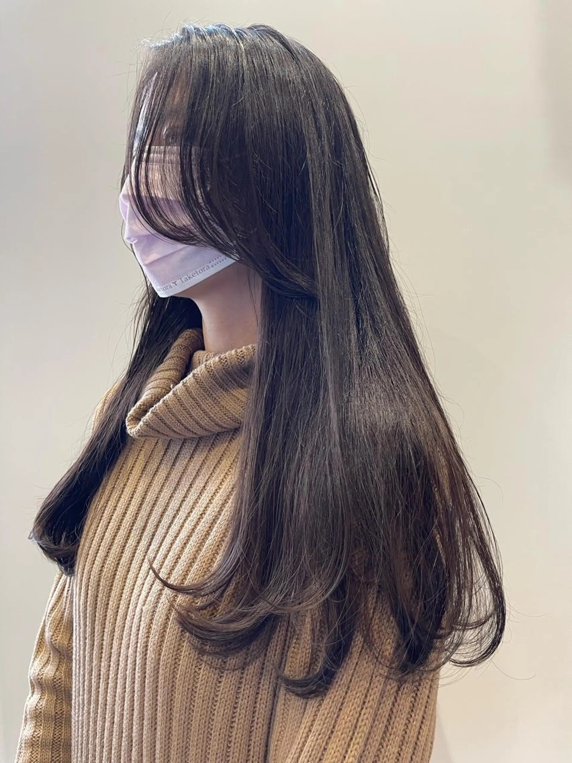 ロング カット 韓国🩵海外ヘア 宮川華奈のヘアスタイル