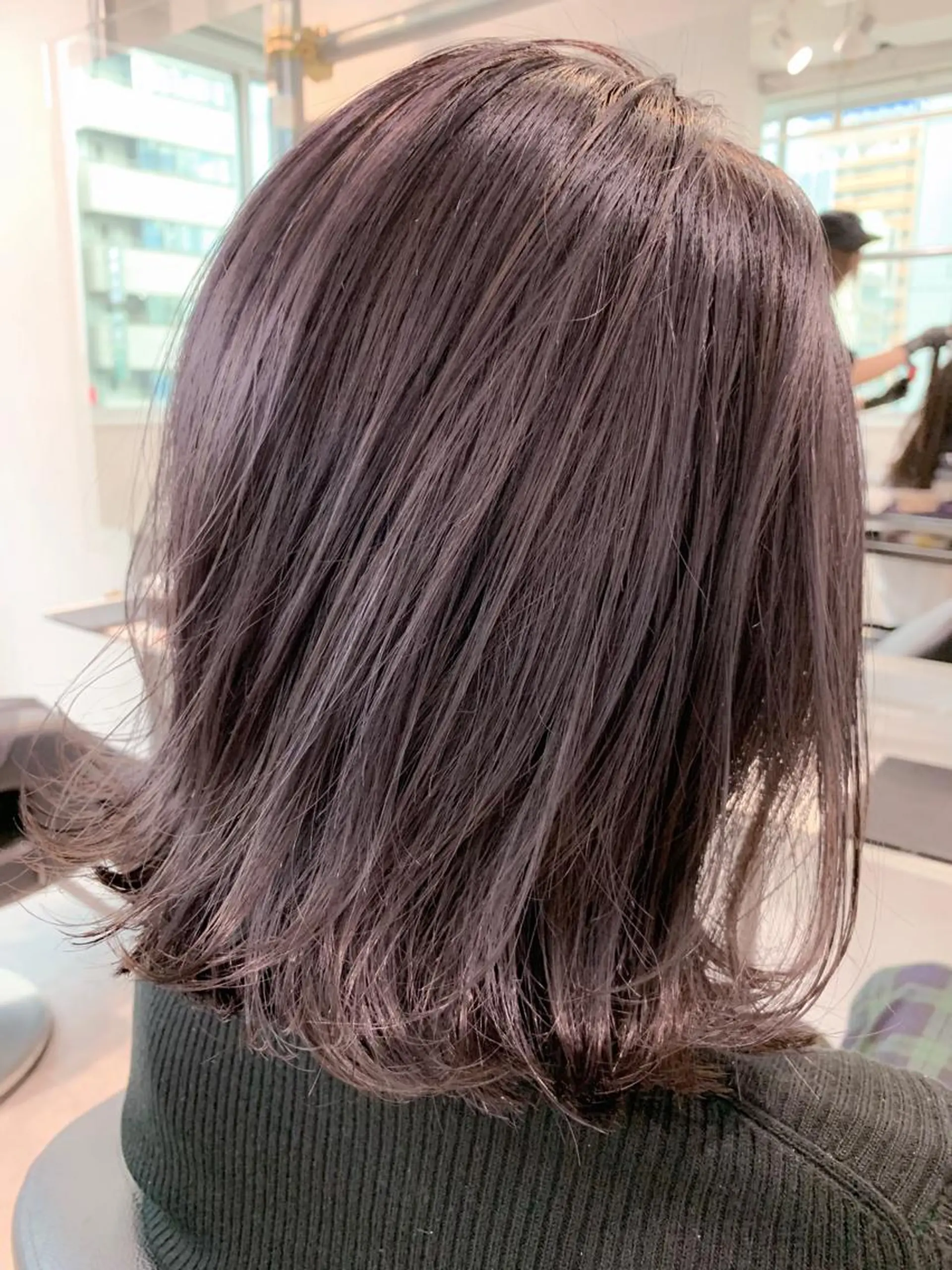 ミディアム カラー ヘアアレンジ 透明感カラー Lehm所属・表参道/さあ や/大人ナチュラルのヘアスタイル