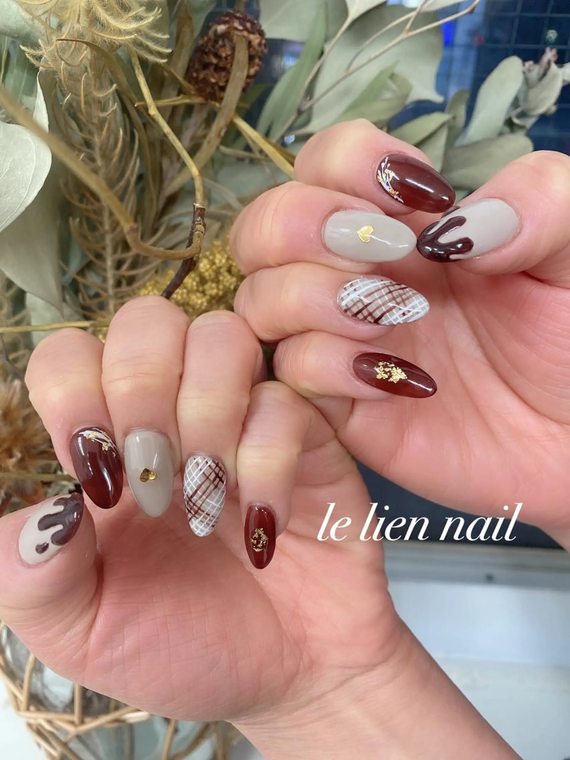 ネイル バレンタイン ハンドネイル le lien nailのネイルデザイン