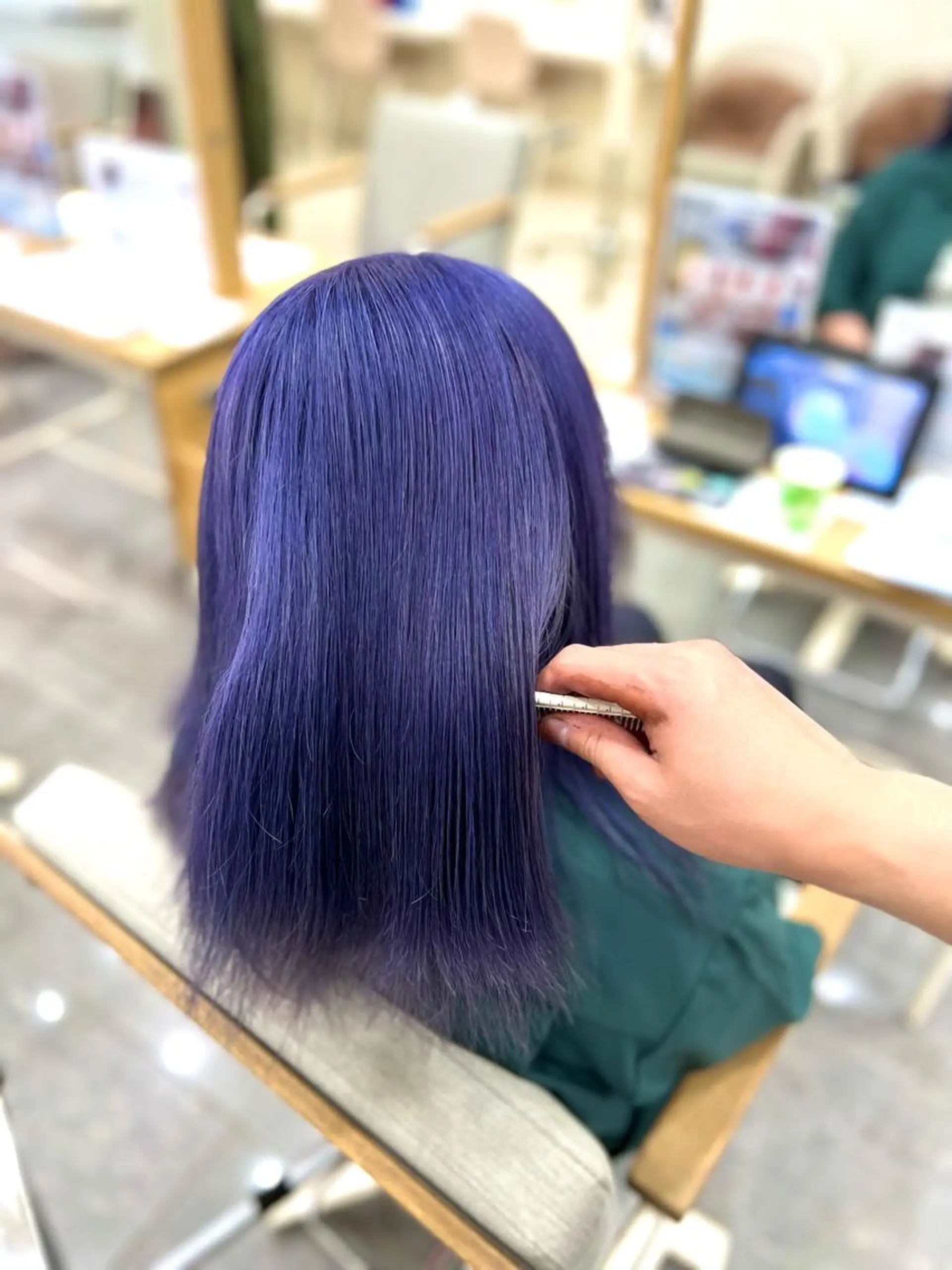 セミロング カラー アディクシーカラー ヘアカラー 仙台白髪ぼかし/ ボブカット/千葉達人のヘアスタイル