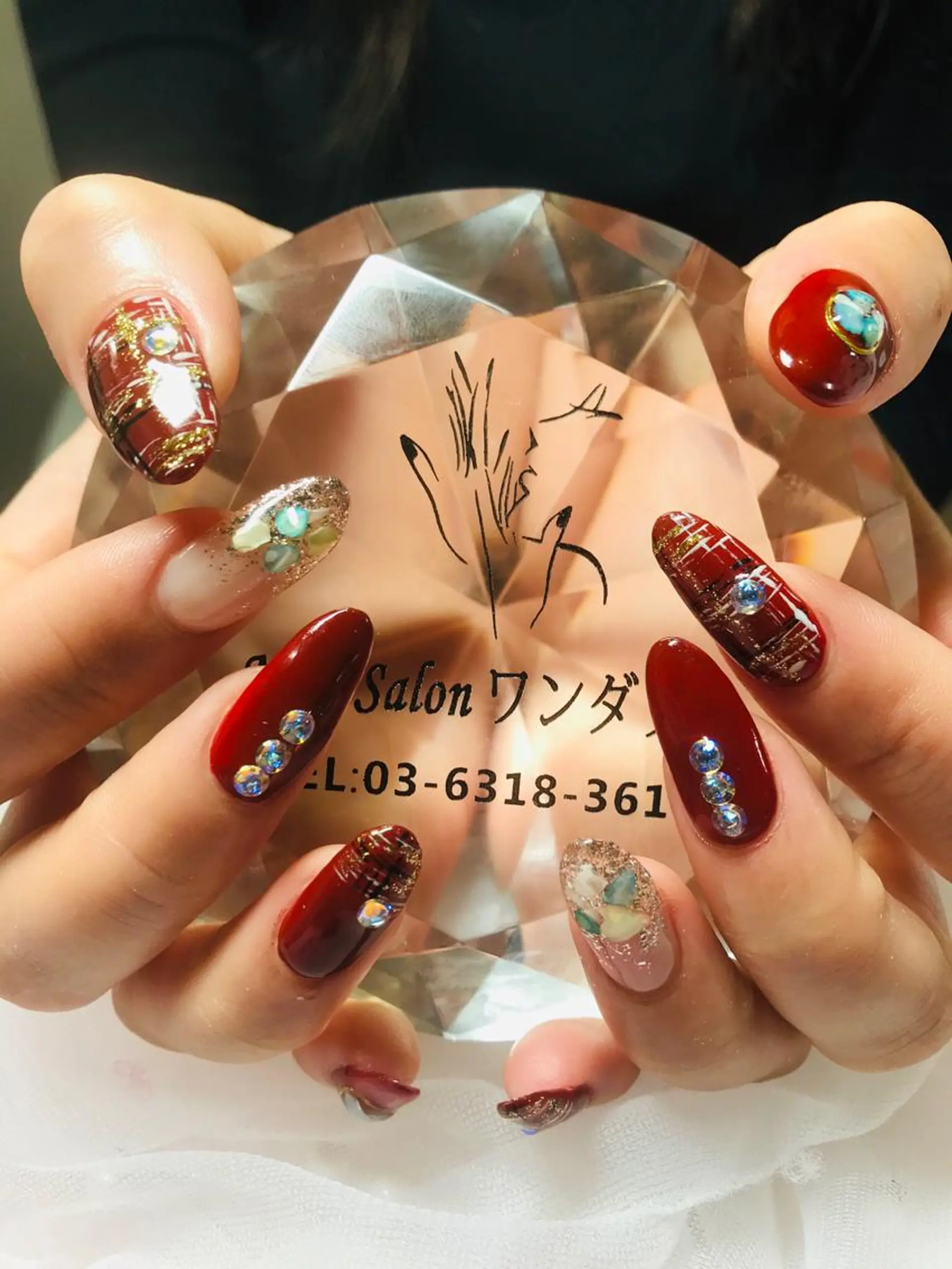 ネイル アートネイル 長さ出し ジェルネイル Nail Salon ワンダフルのネイルデザイン