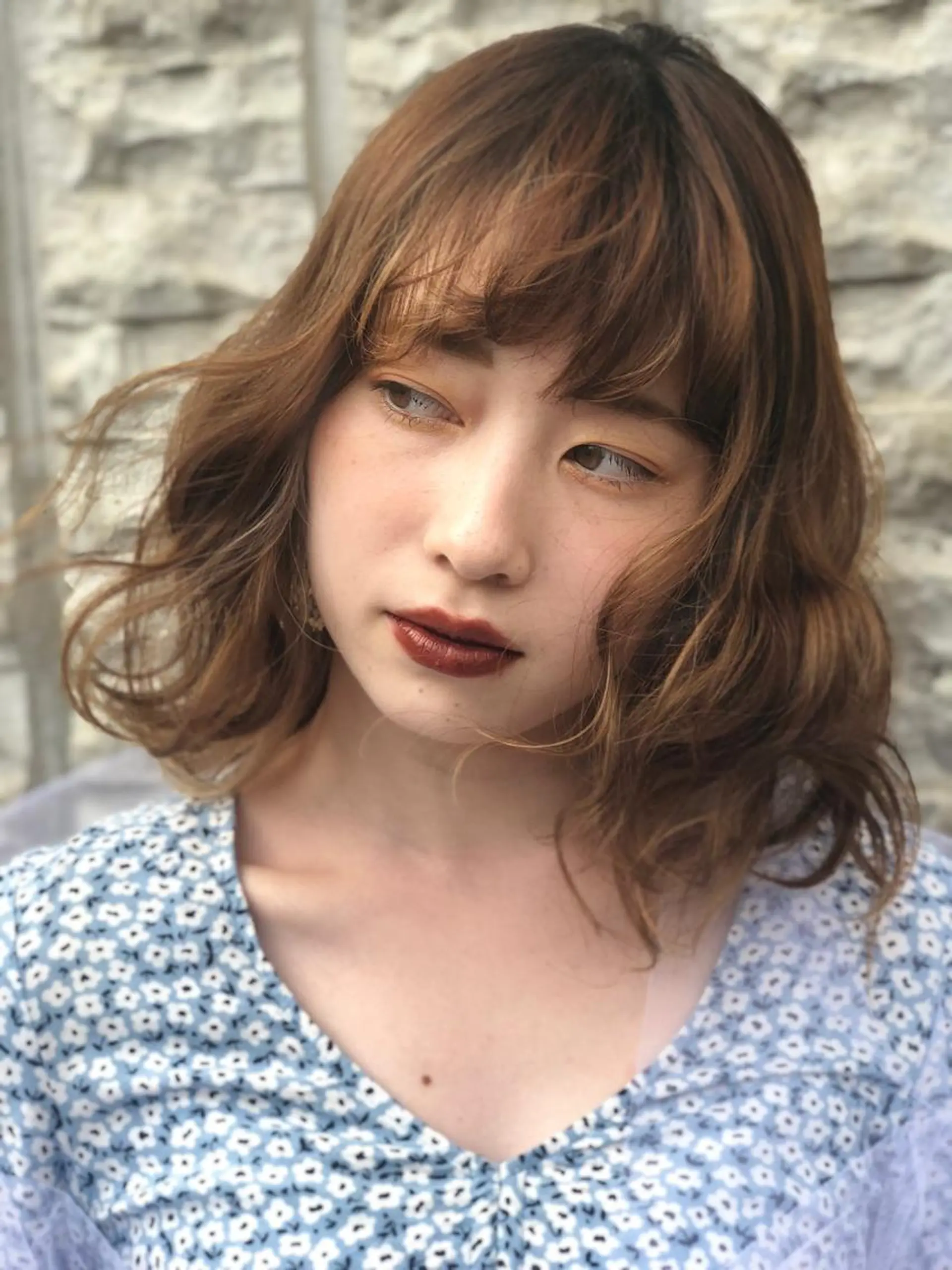 ミディアム カラー 似合わせカット salowin 渋谷　joule所属・美髪矯正 韓国レイヤーのヘアスタイル