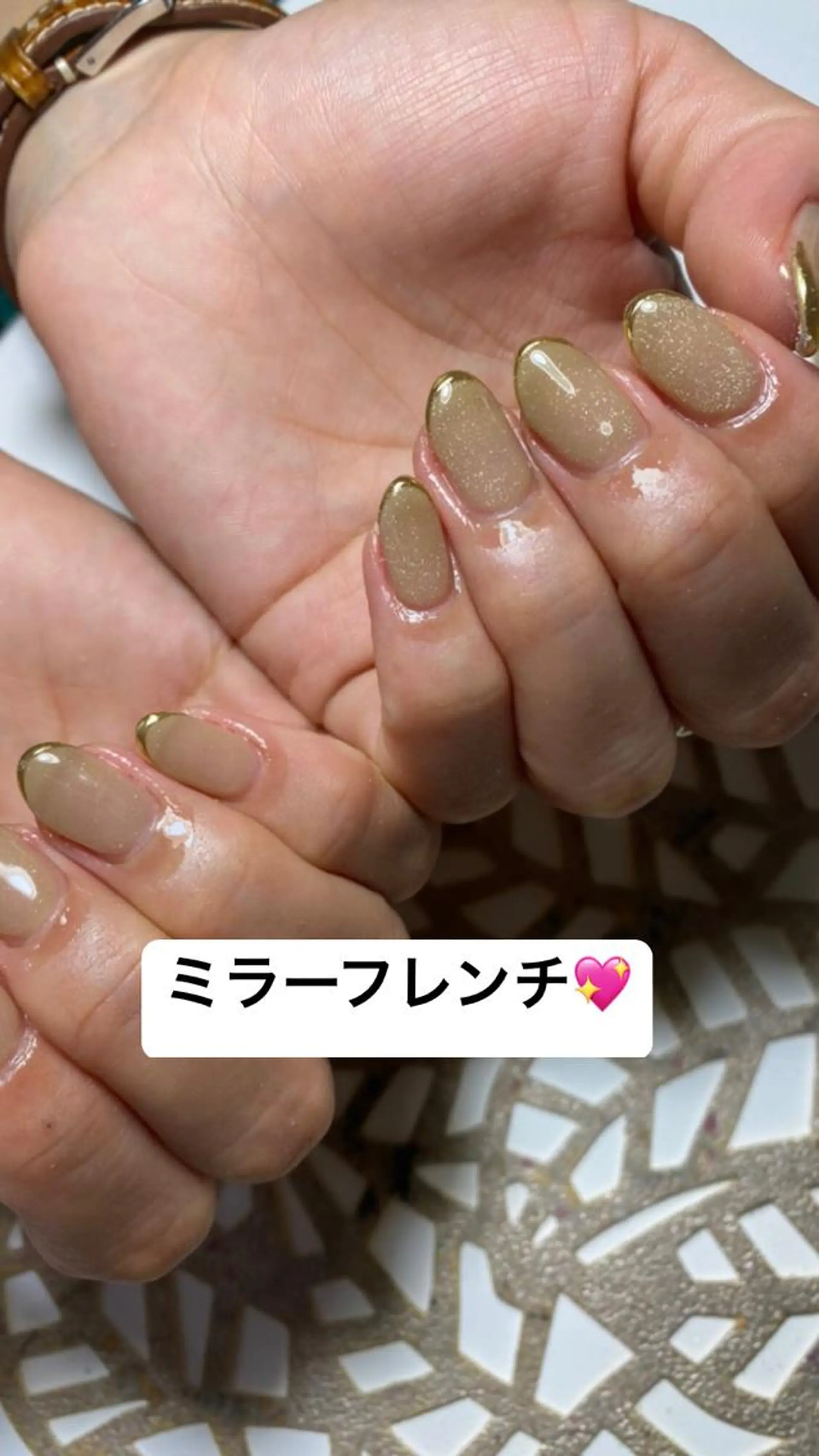 ネイル フレンチネイル ミラーネイル 艶々の美爪を〜 【リリアーナ】のネイルデザイン