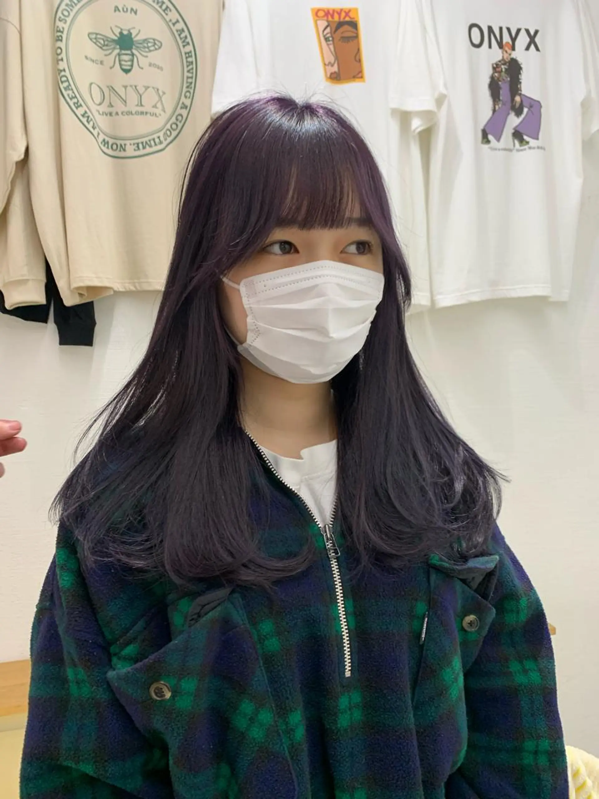 ロング カラー ヘアアレンジ ブルーカラー ブルーラベンダー ラベンダーカラー レイヤーカット 卒業式ヘアセット🎀 ヘアアレンジのヘアスタイル