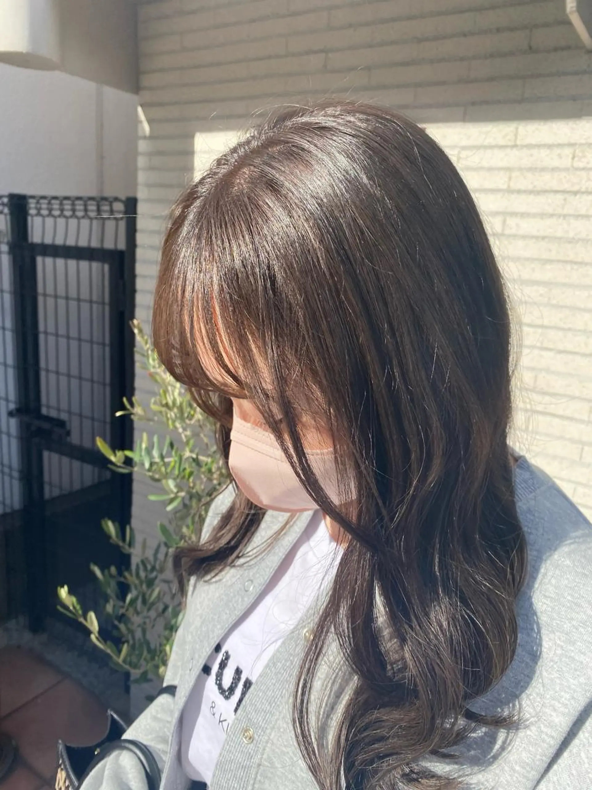 ロング NANAMI/透け感 /グレージュのヘアスタイル