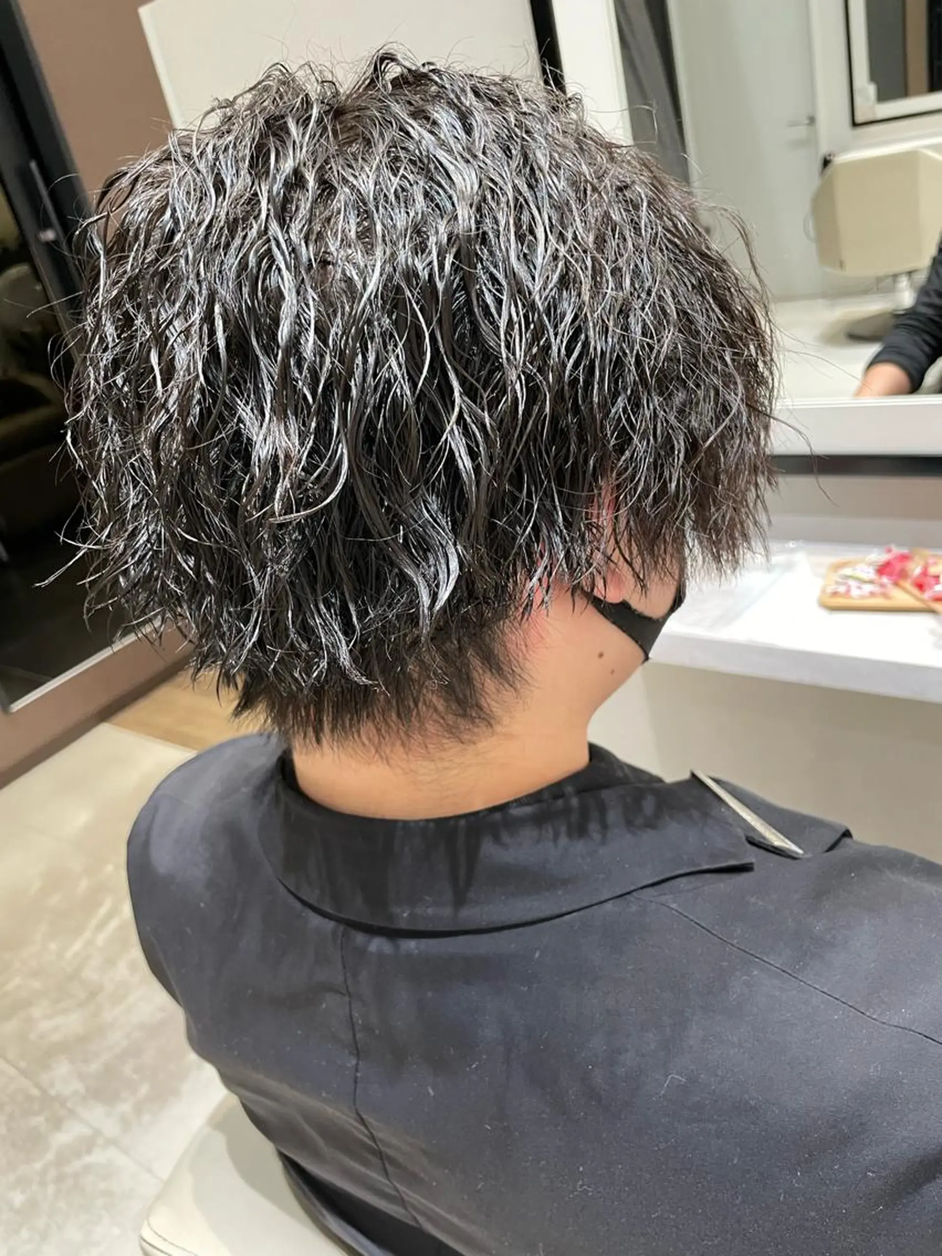 ショート パーマ ヘッドスパ k-twoたき✨艶感 カラー/美髪矯正のヘアスタイル