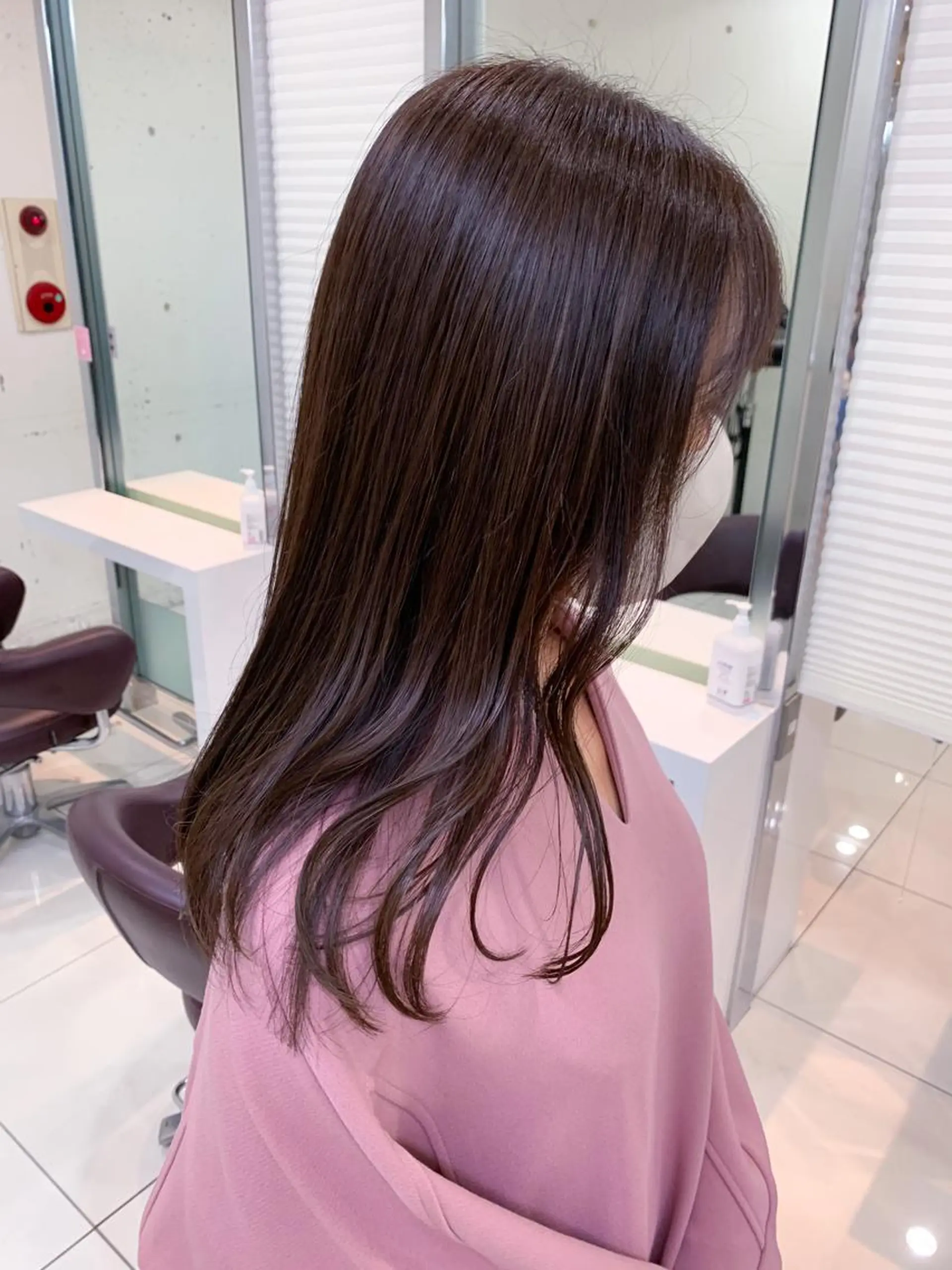 ミディアム カラー ブラウンカラー ラベンダーカラー ラベンダーブラウン 原宿パーマ kazuのヘアスタイル
