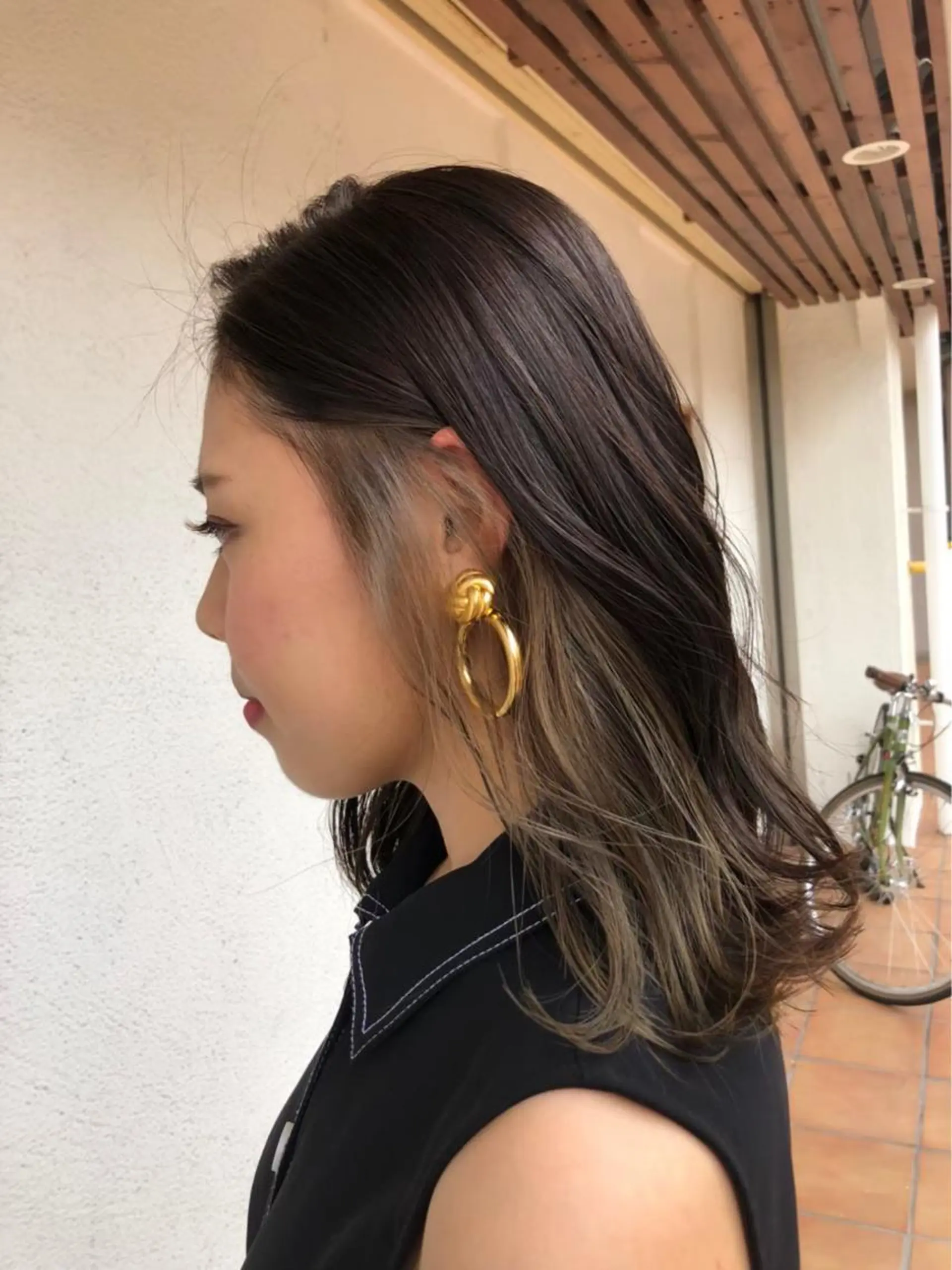 セミロング カラー カット ヘアカラー トリートメント 中津/柔らかカラー/ ナガオ　イズミのヘアスタイル