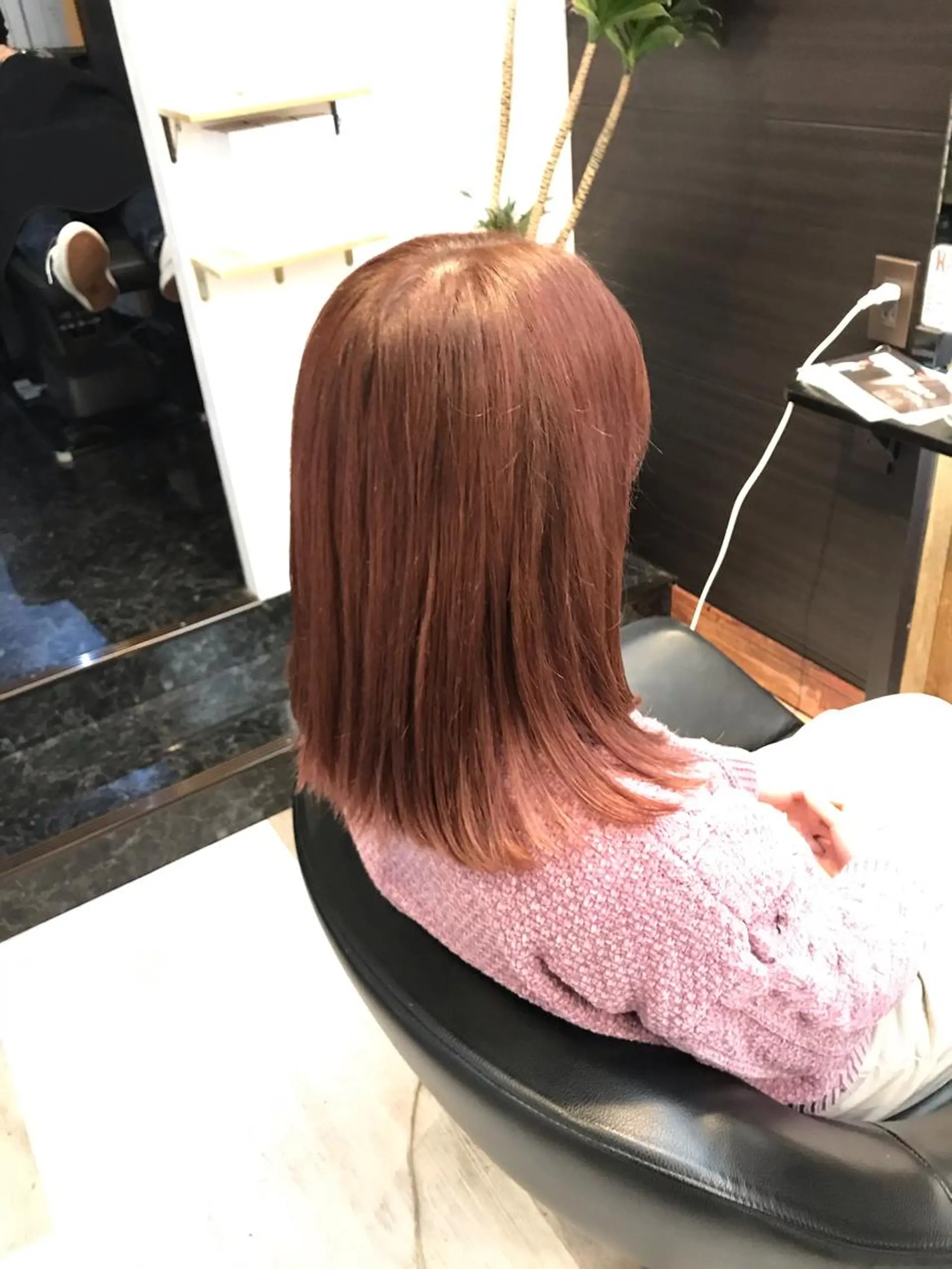 ミディアム カラー ヘアカラー ヘッドスパ 正分 真美のヘアスタイル