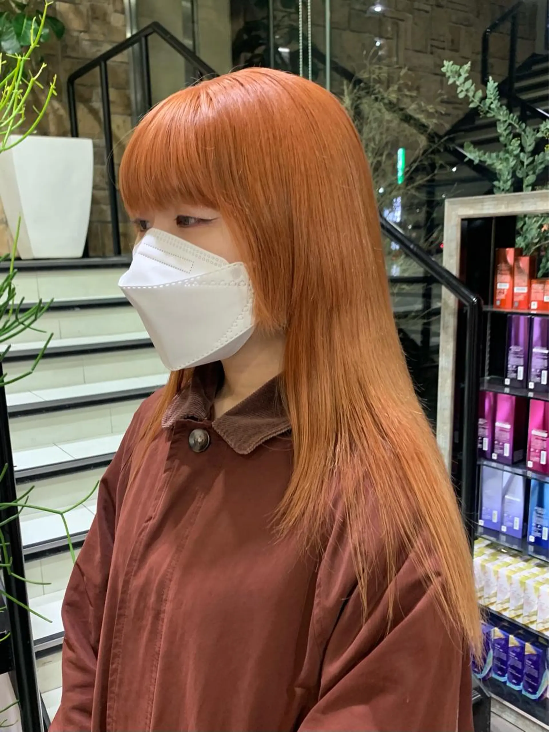 セミロング カラー 海外girl🤎 透明感ベージュmaoのヘアスタイル