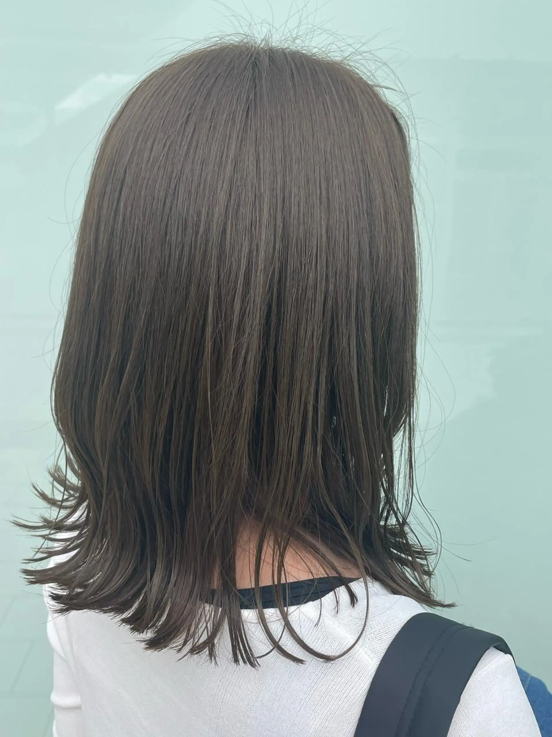 セミロング カラー カット ヘアカラー 原 萌香のヘアスタイル